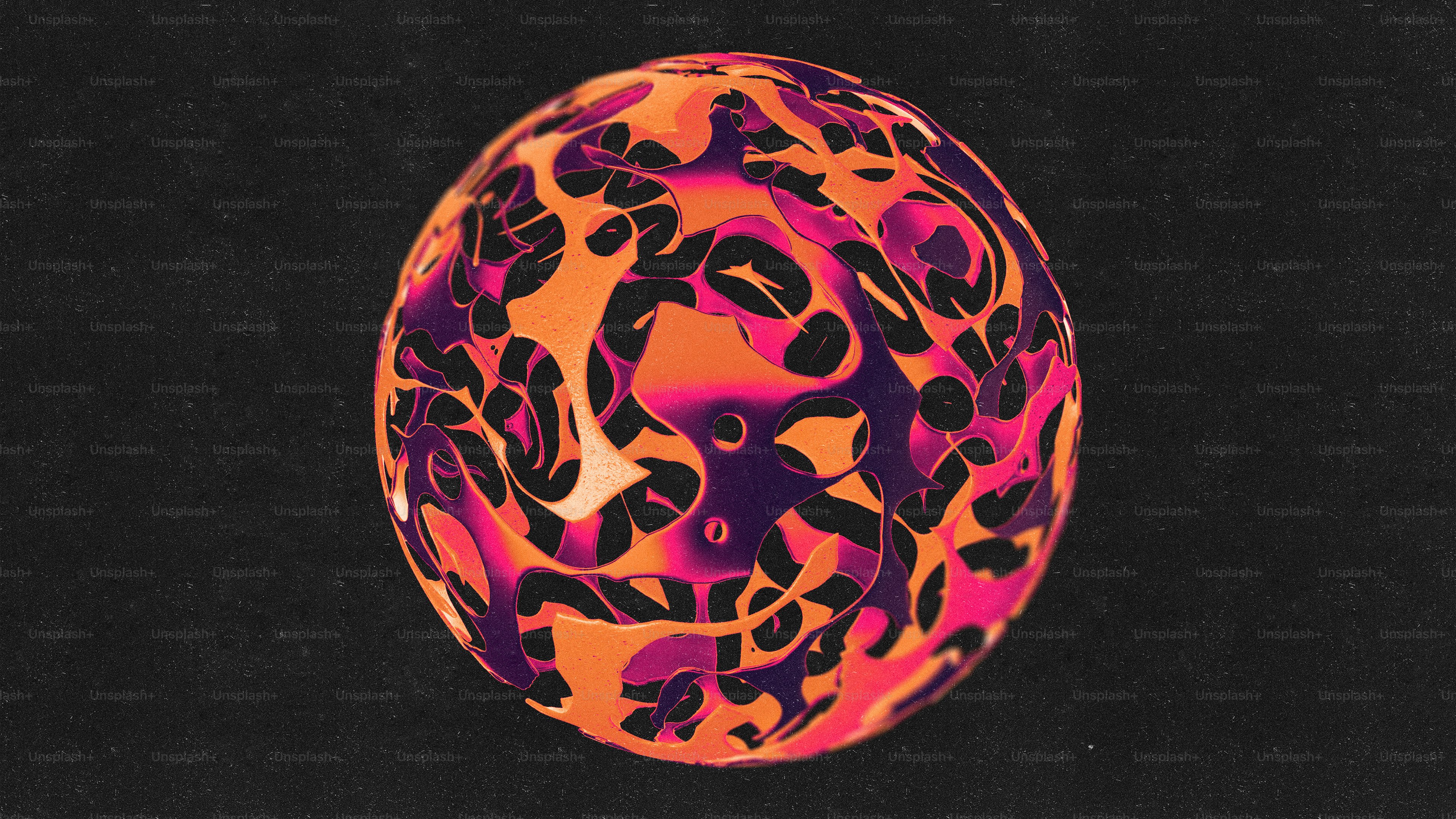 Uma imagem de um objeto preto e laranja