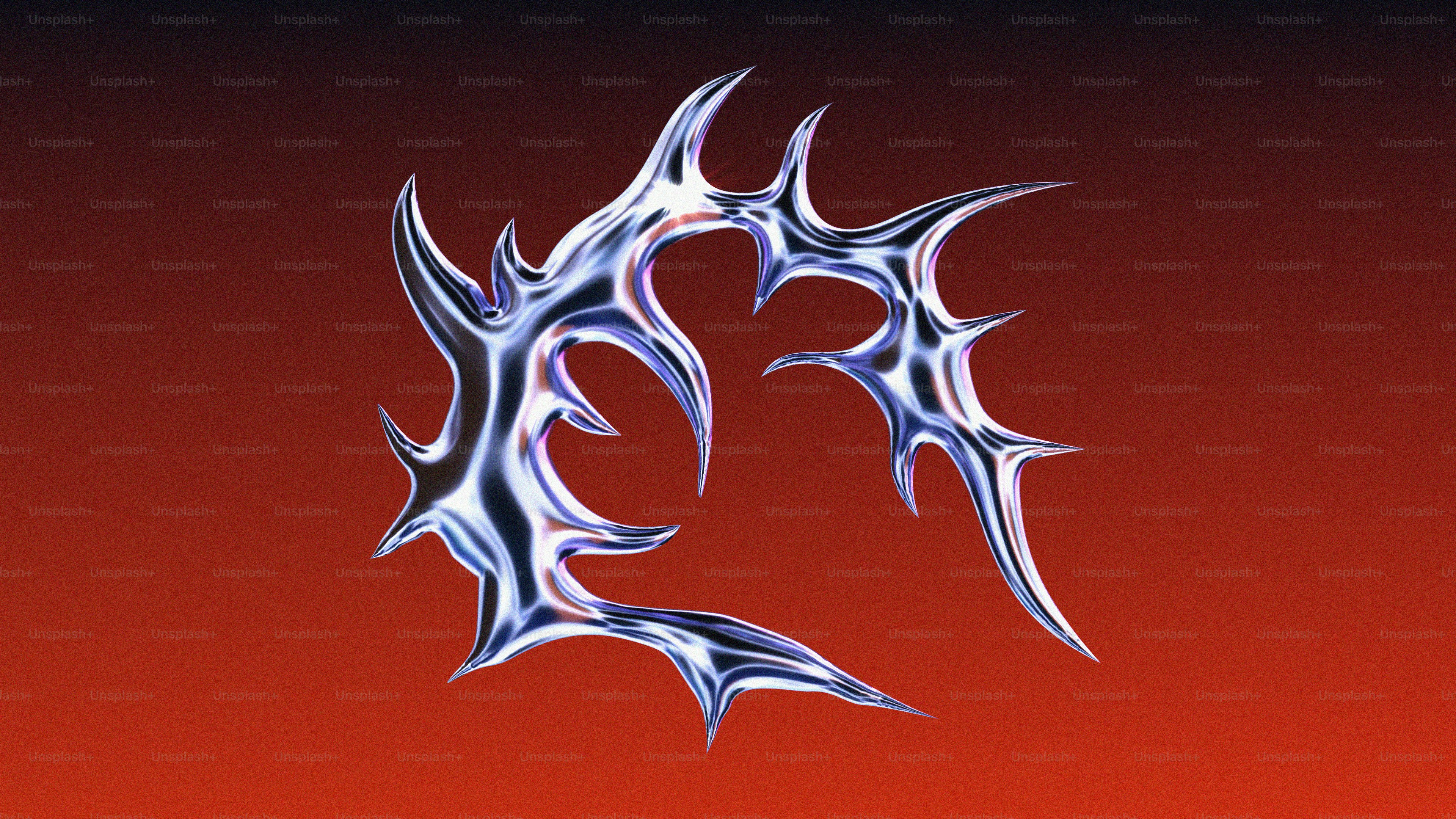 A picture of a logo on a red and black background