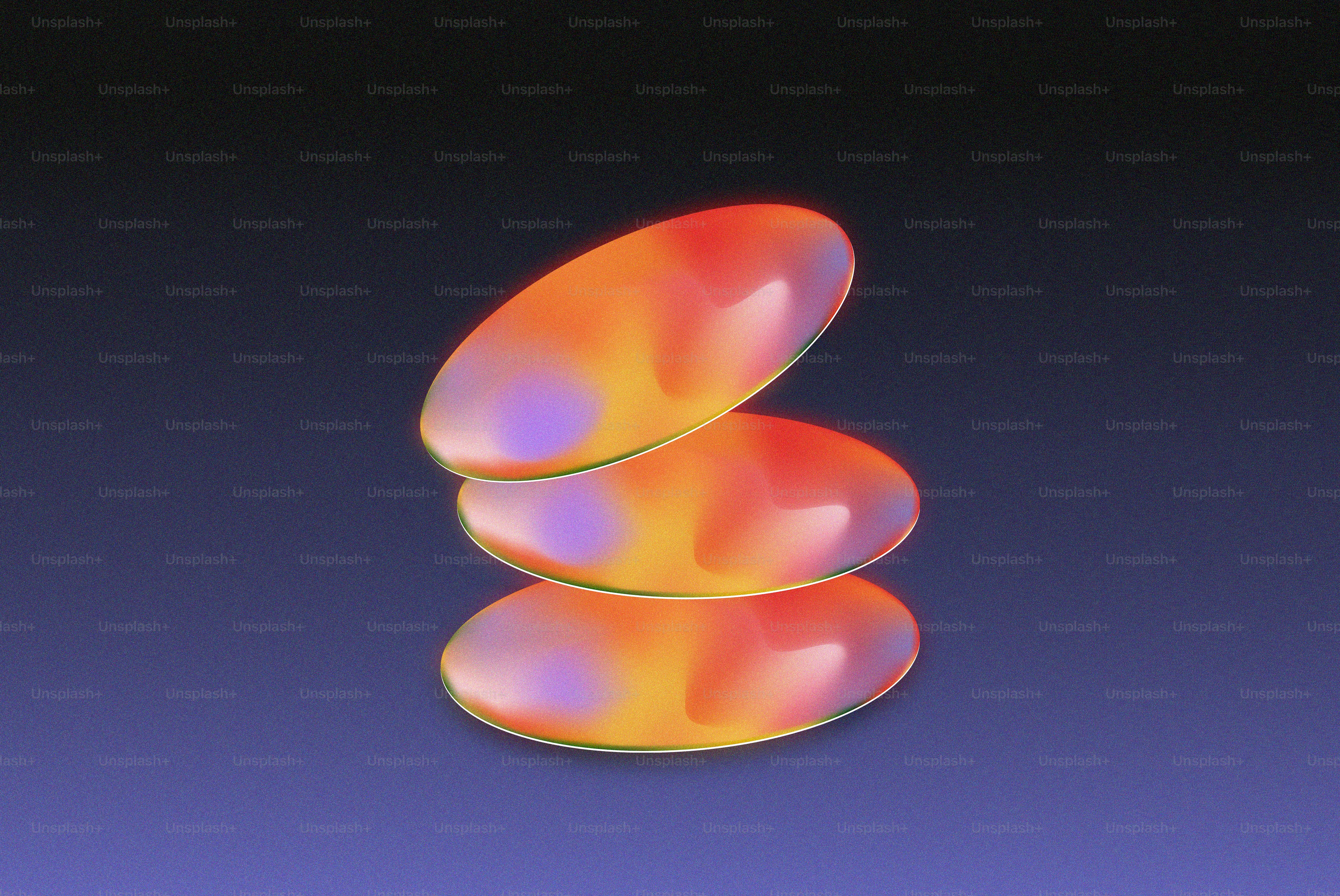 A group of three plates sitting on top of a table