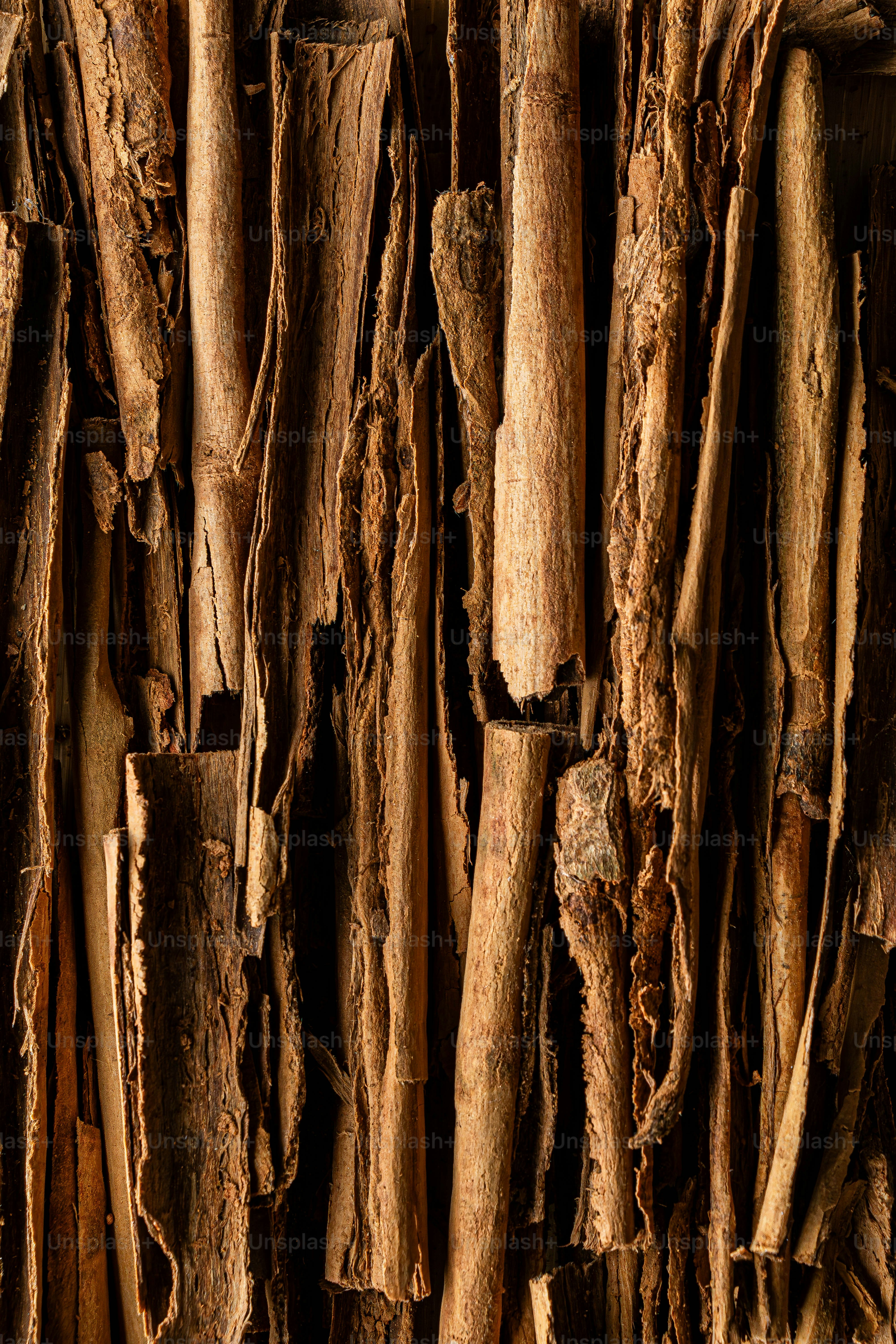 Ein Haufen Stöcke, die nebeneinander liegen