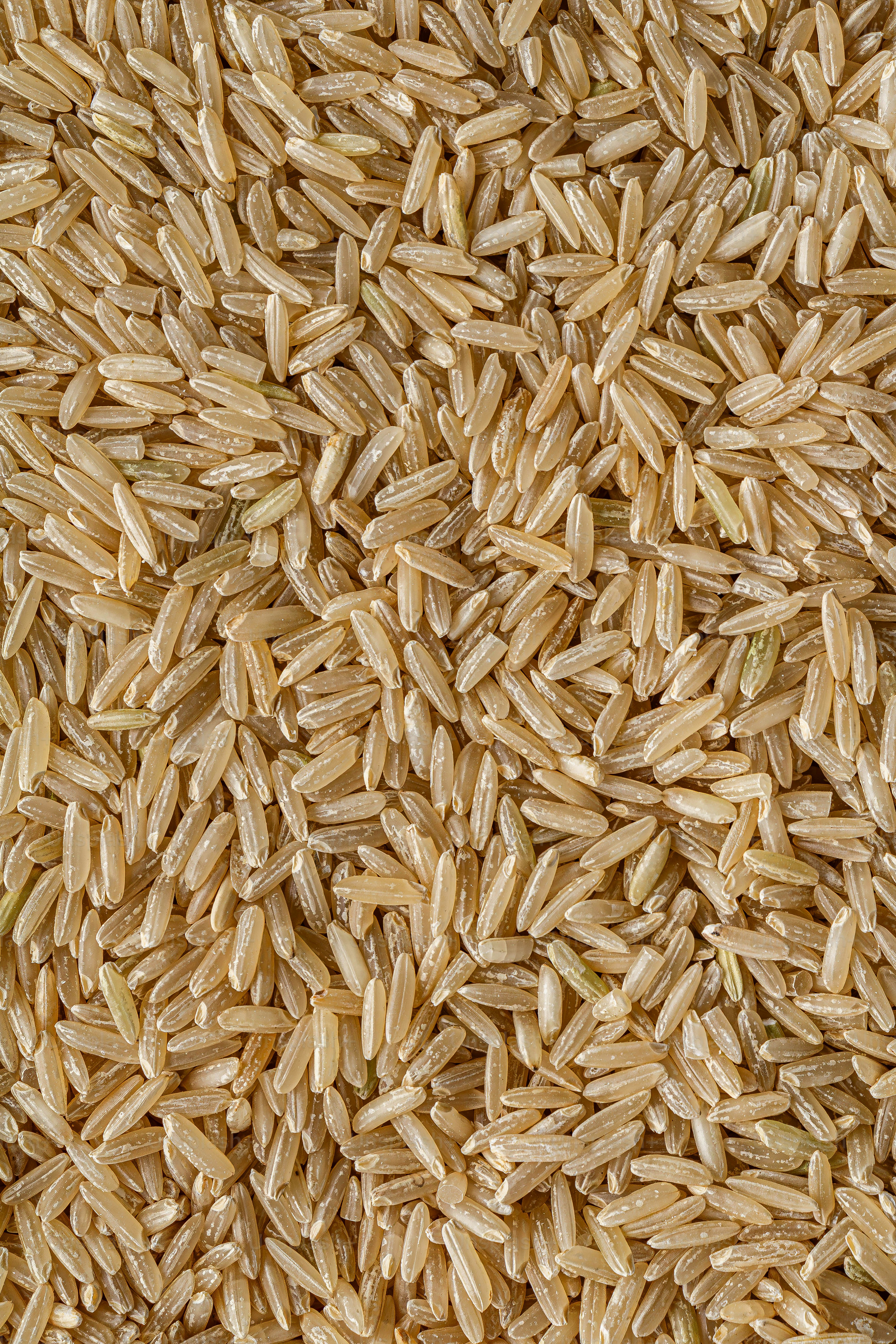 Nahaufnahme eines Bündels braunen Reis