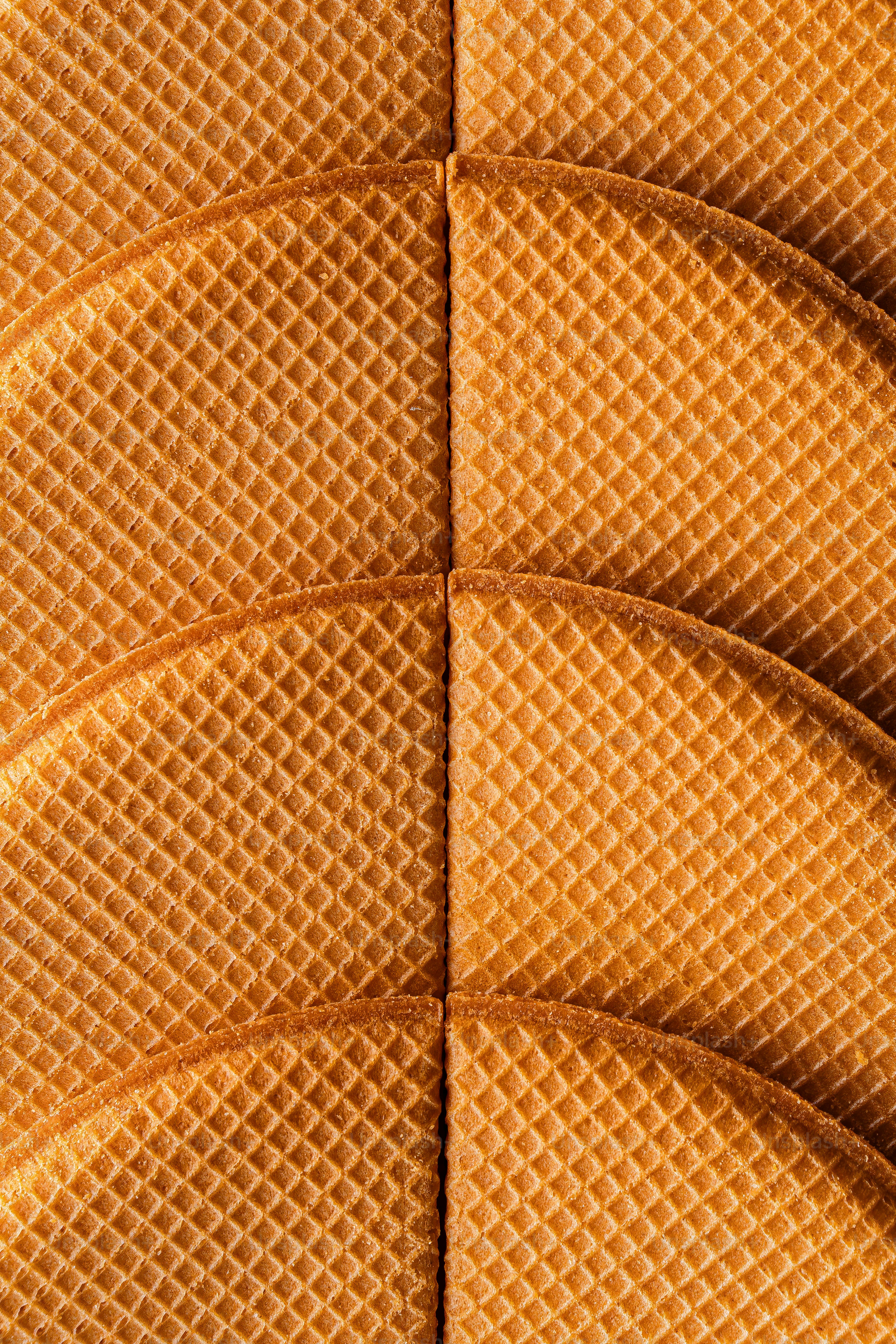 Nahaufnahme einer strukturierten Oberfläche mit Waffel