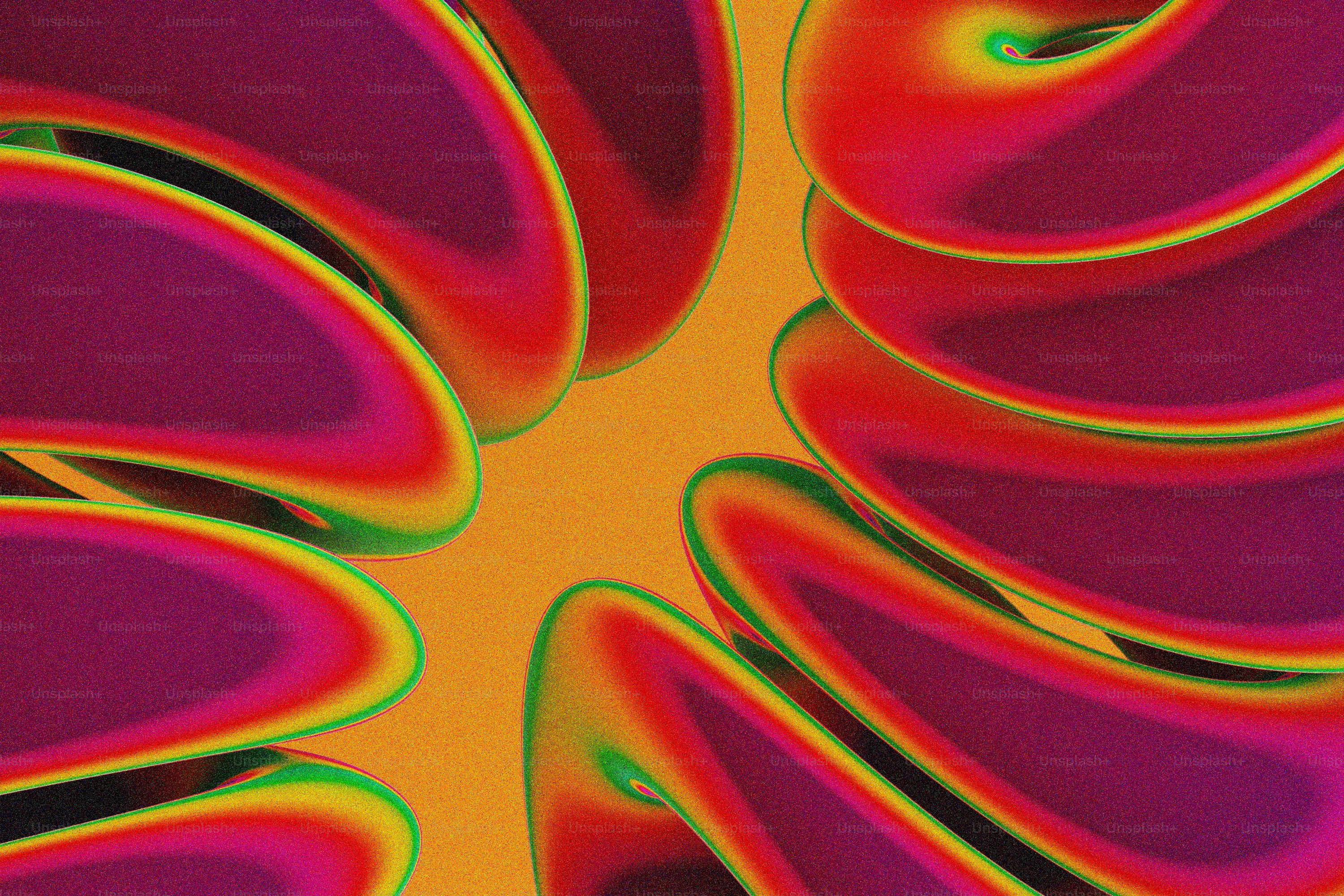 A computer generated image of a colorful flower