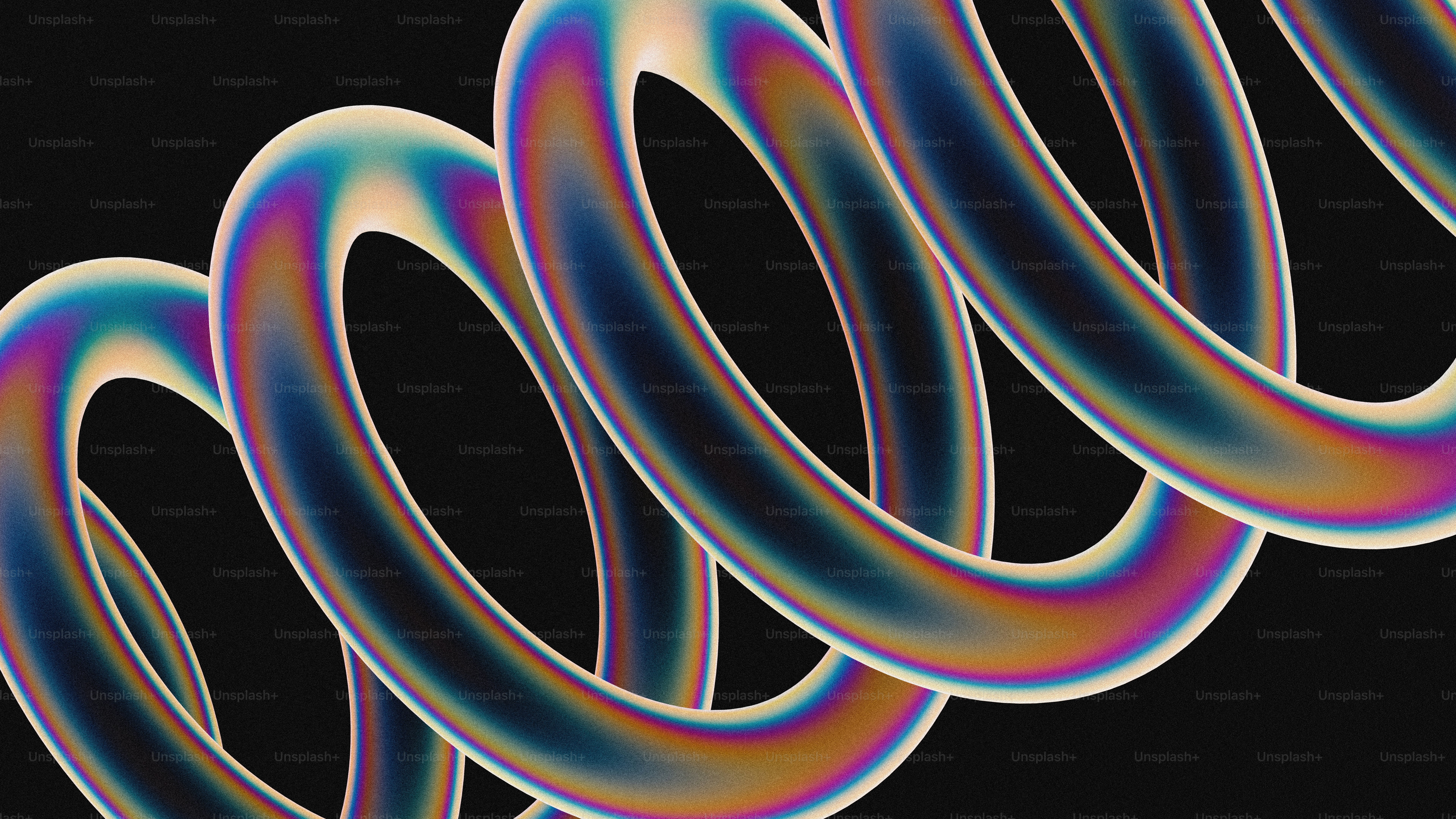 A black background with a multicolored spiral design