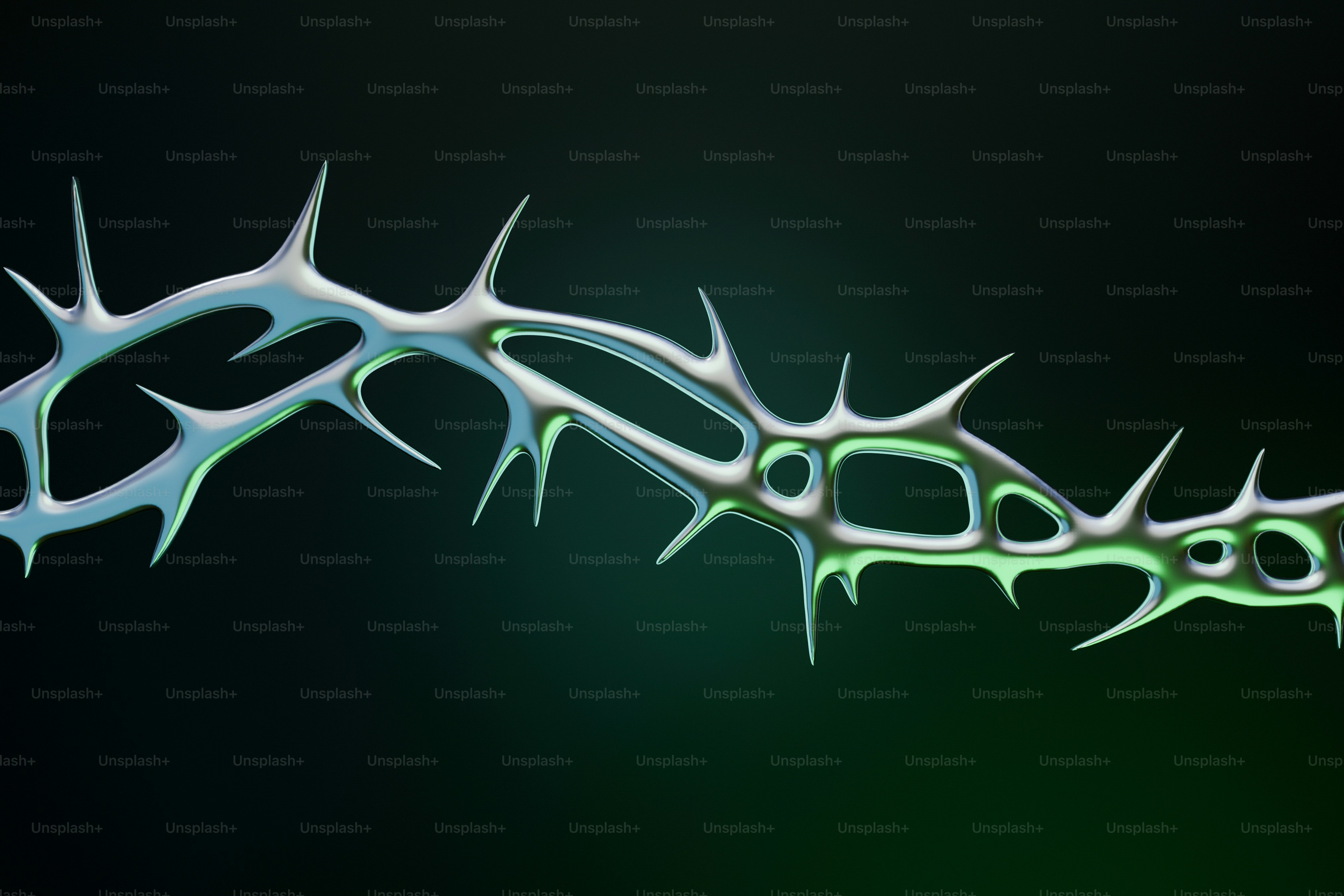 A close up of a plant stem on a black background