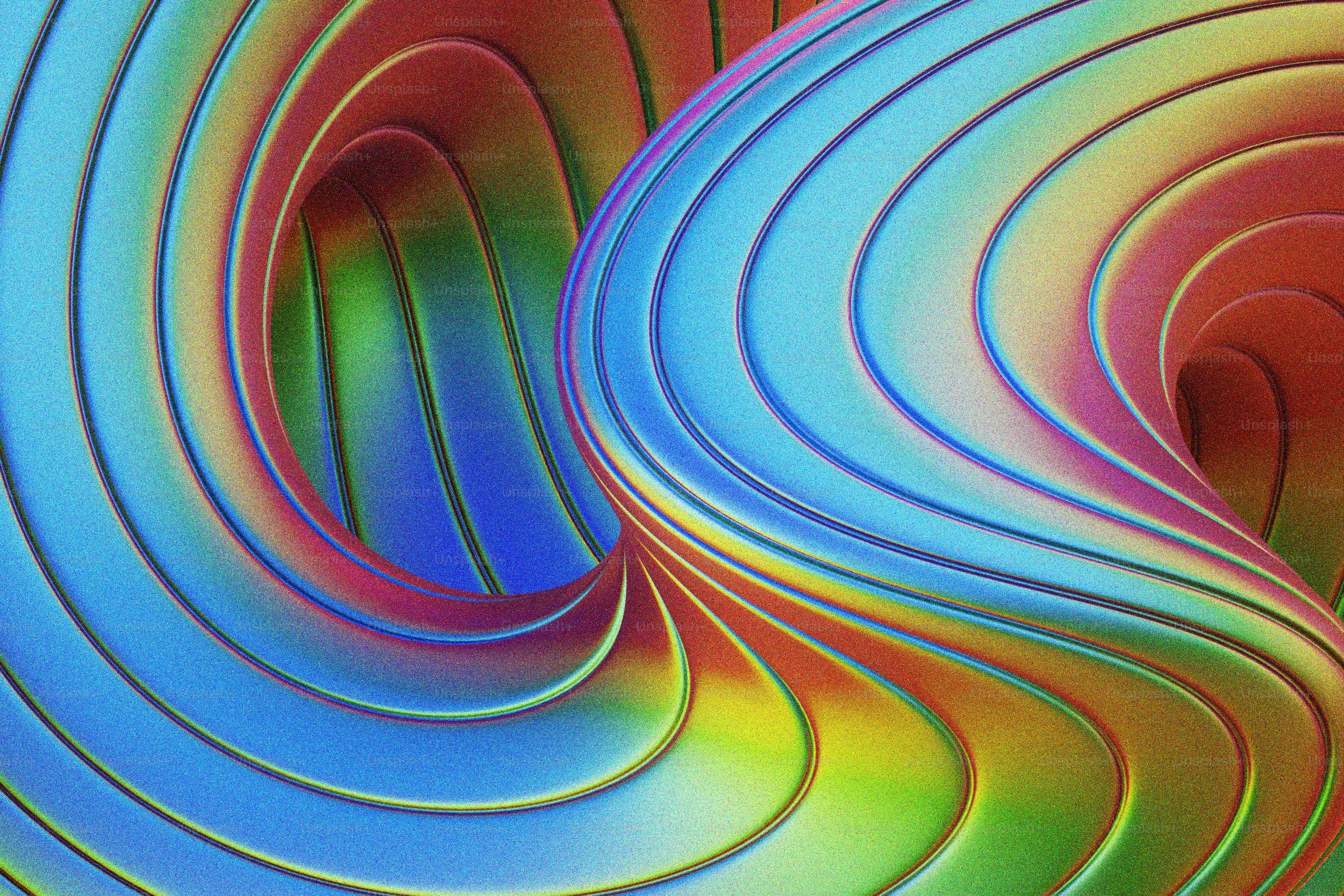 A computer generated image of a blue and purple swirl photo – Retro ...