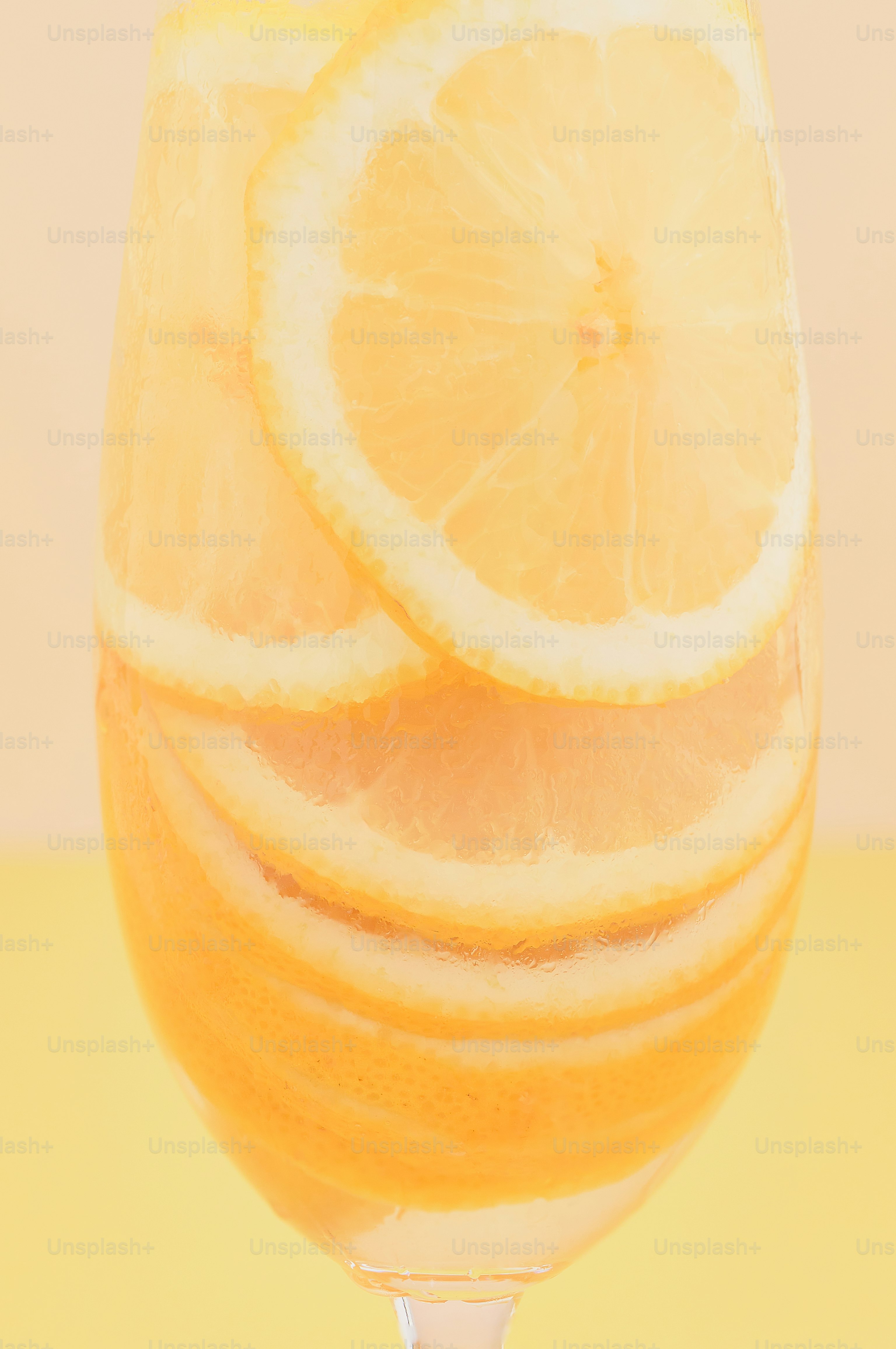 Close-Up of Lemon slices in water