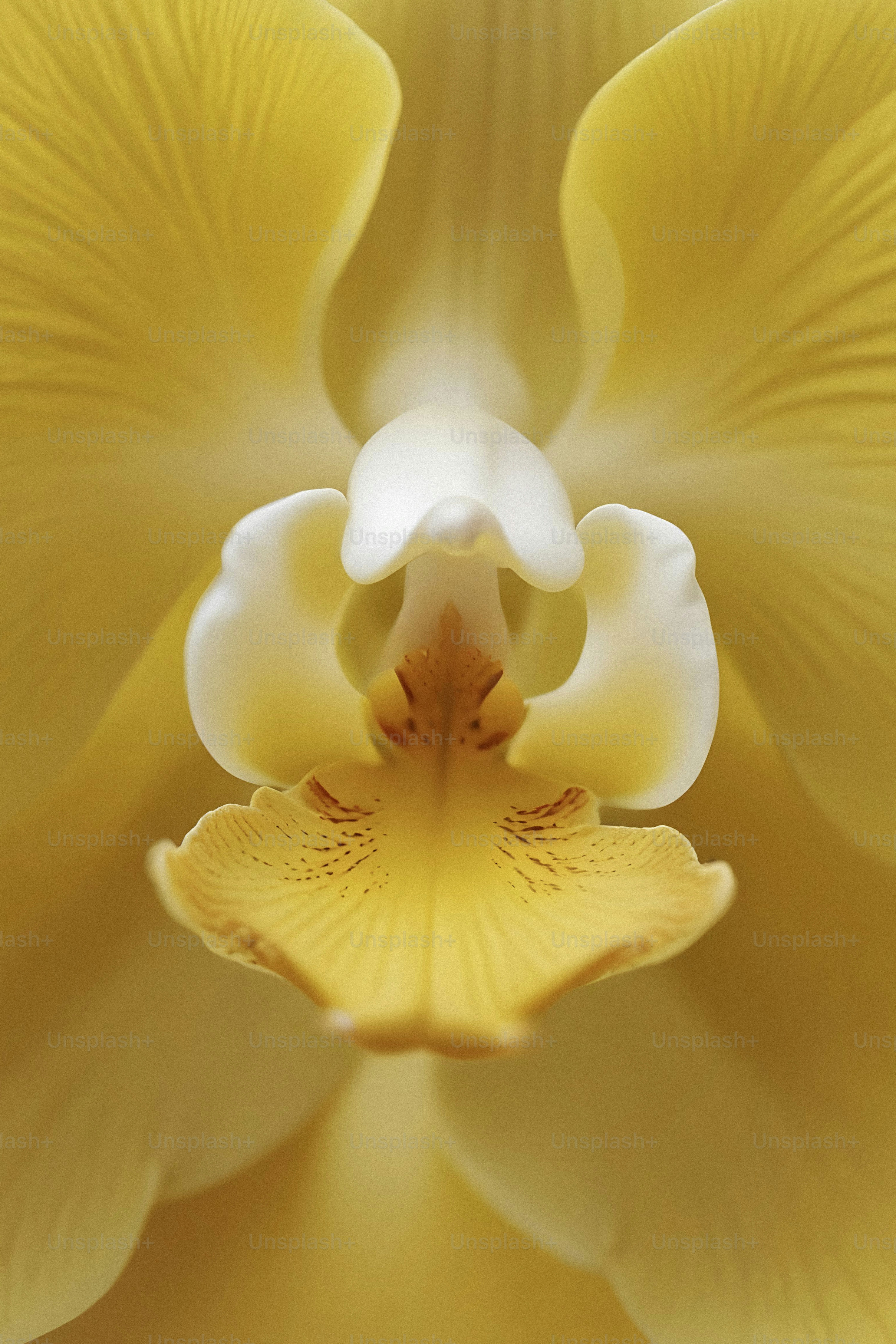 Nahaufnahme einer gelb-weißen Blume