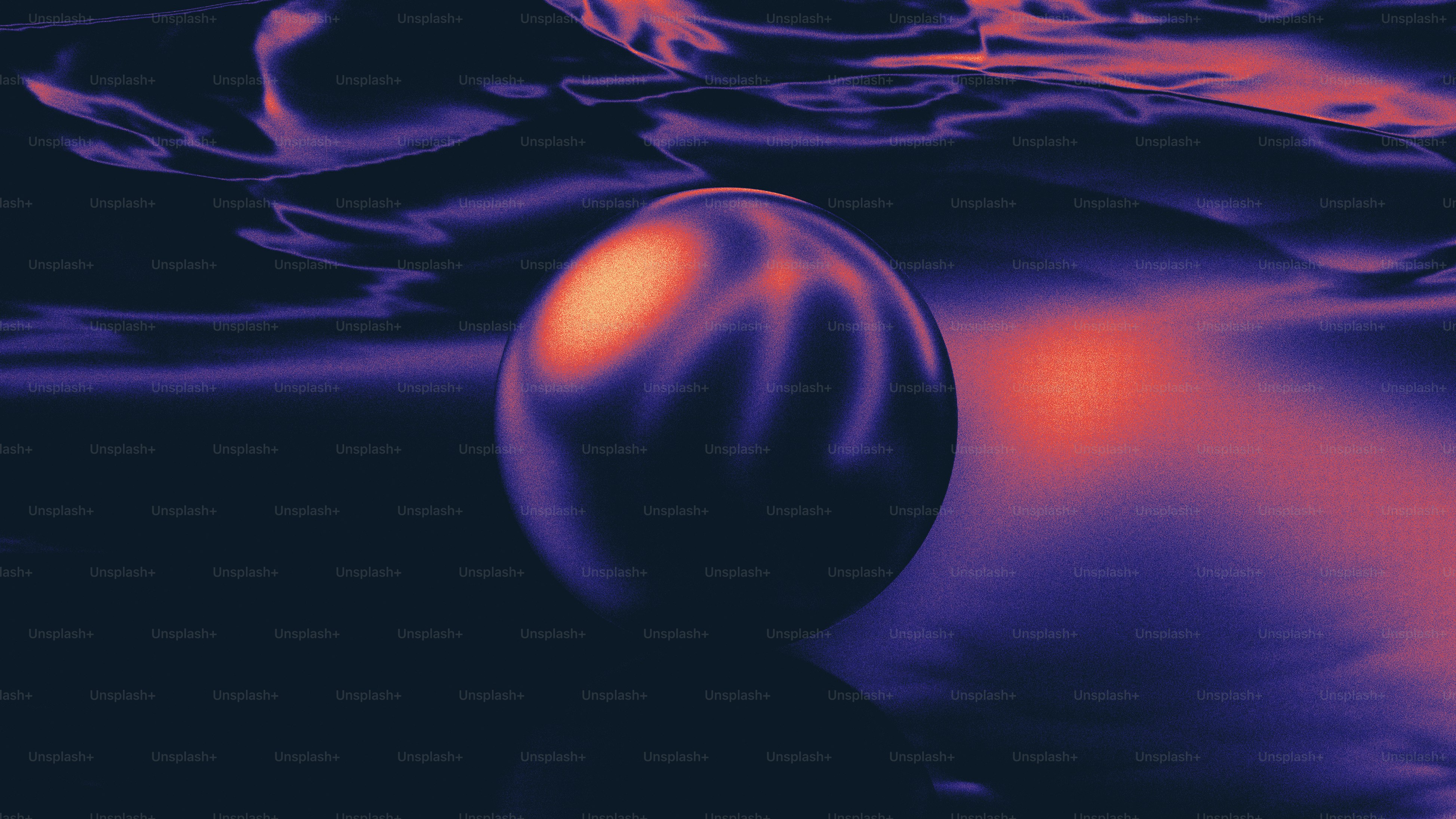 A blurry image of a ball and a sphere