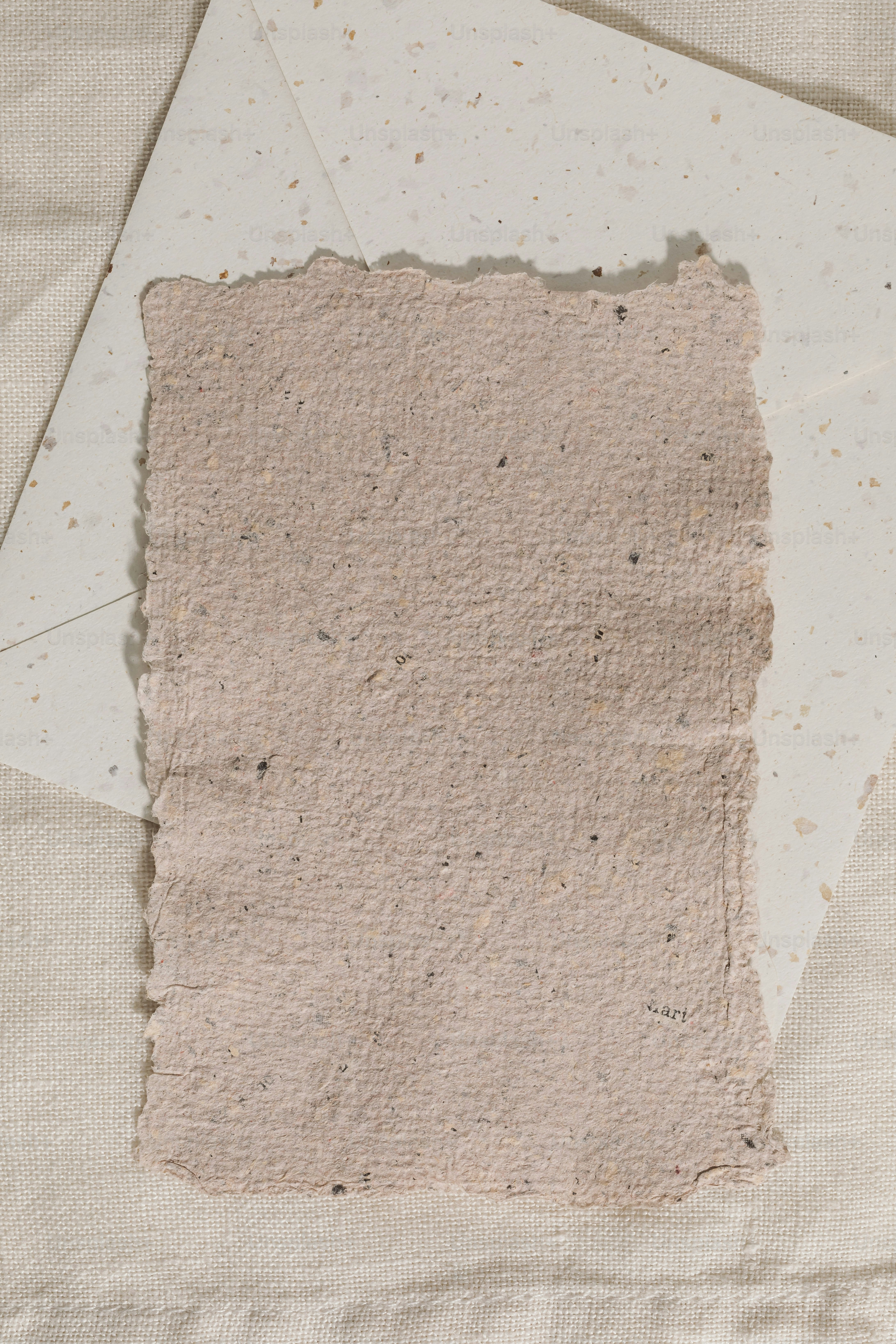 A piece of paper that has been torn off