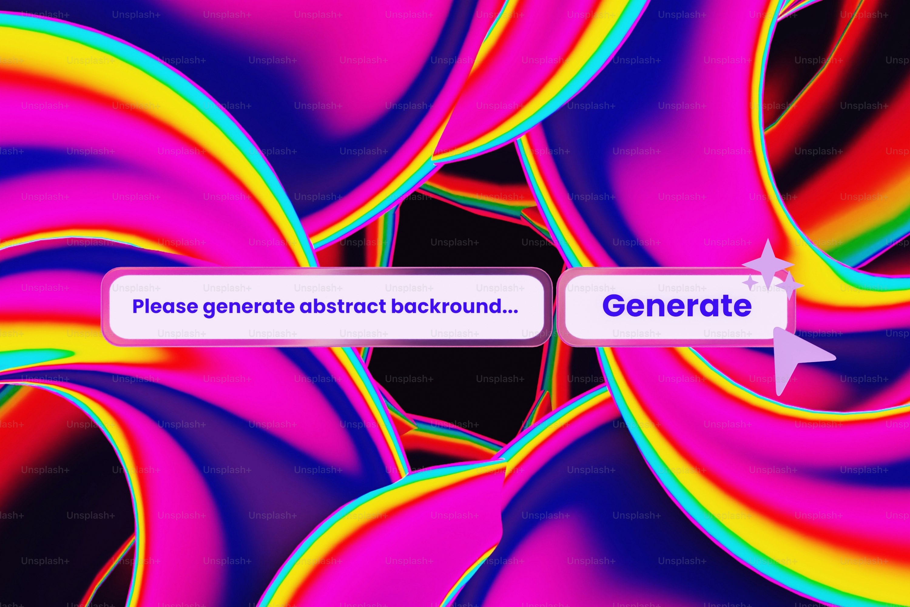 A computer generated image of a colorful background