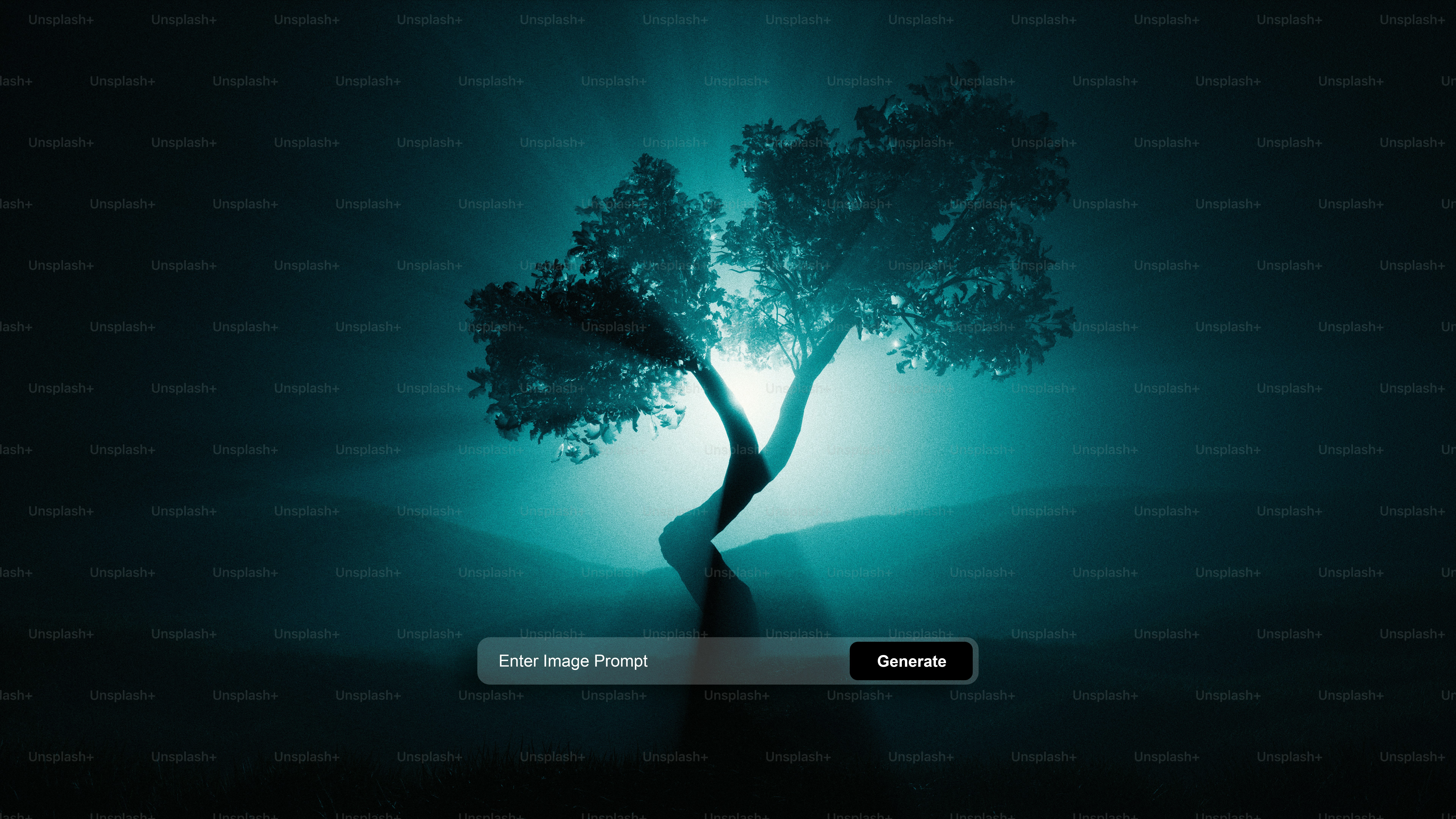 A computer screen with a tree on it