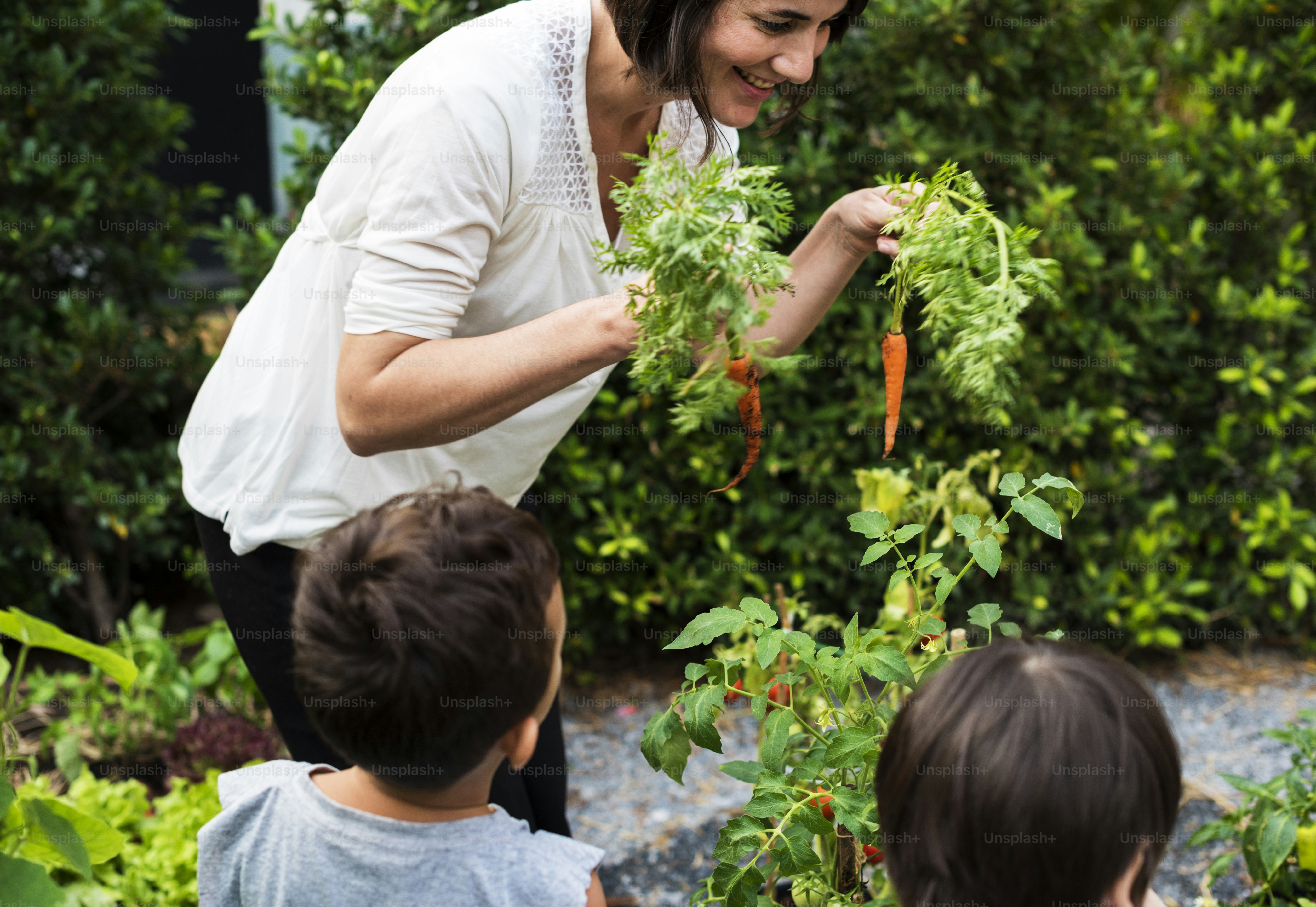 Bambino in un giardino esperienza e idea