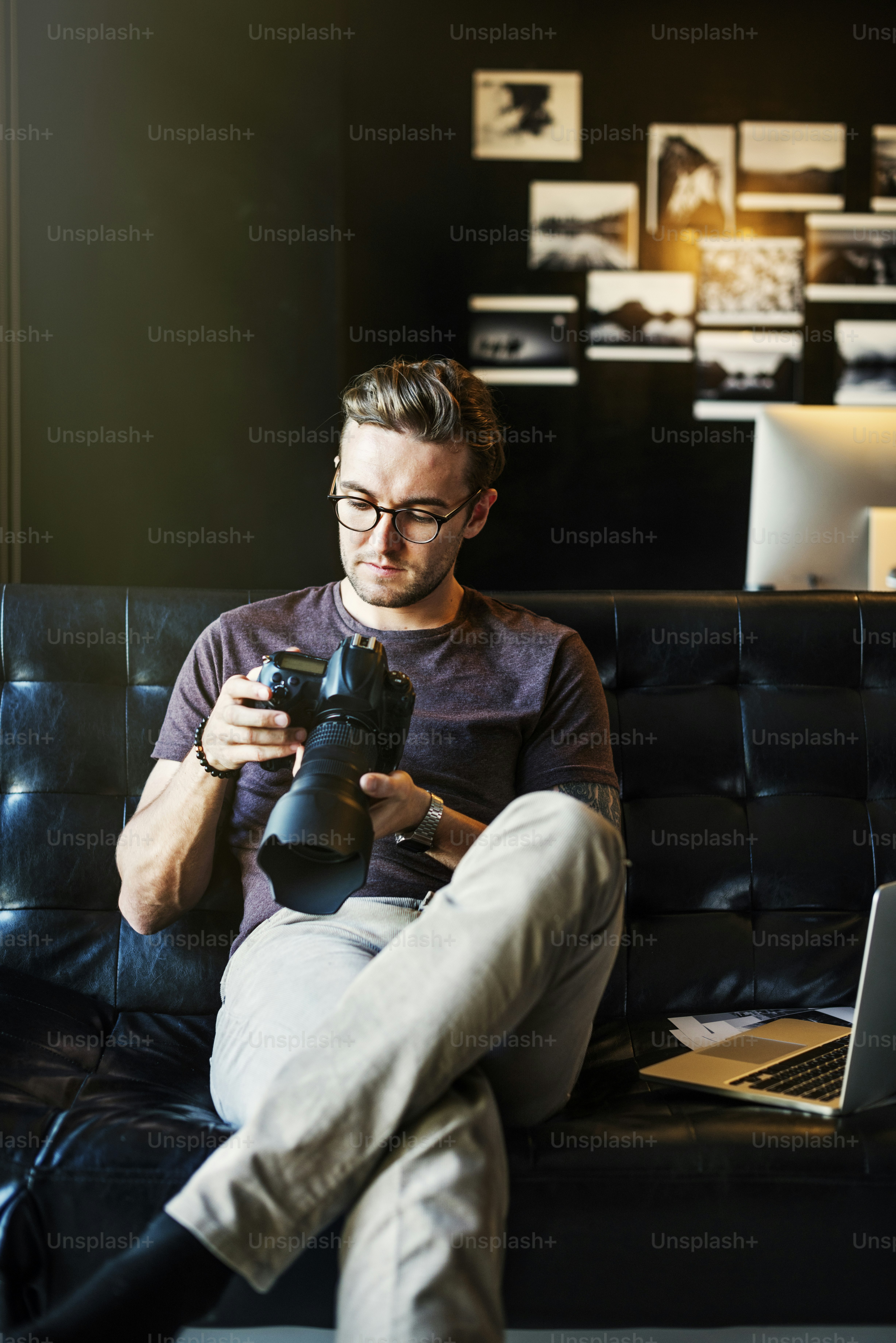 Photographer Working Checking Photo Concept photo – Technology Image on ...