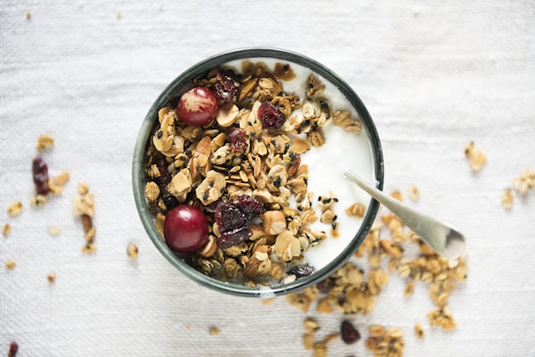 Yoghurt and granola bowl