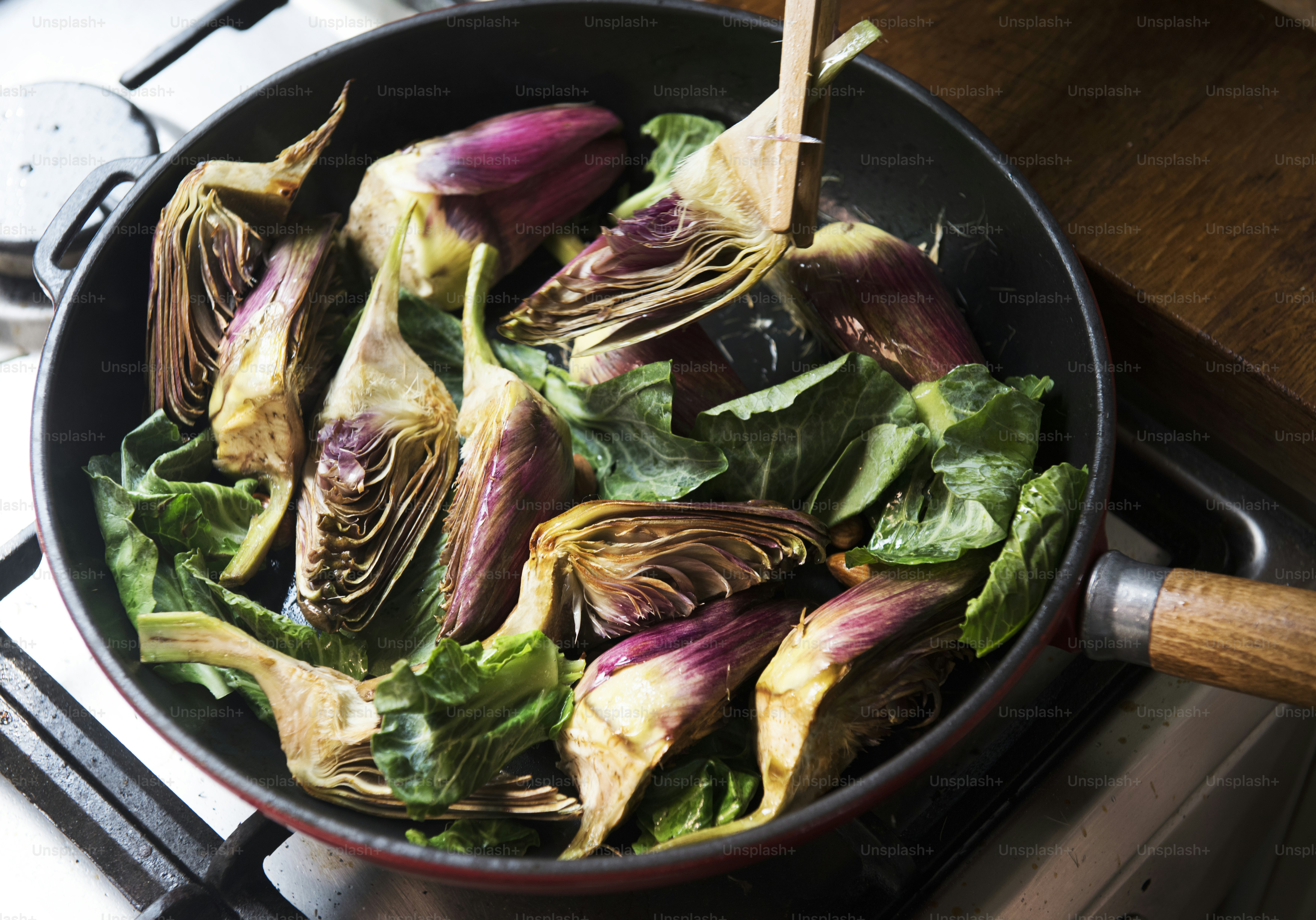 Heart of artichoke food photgraphy recipe idea