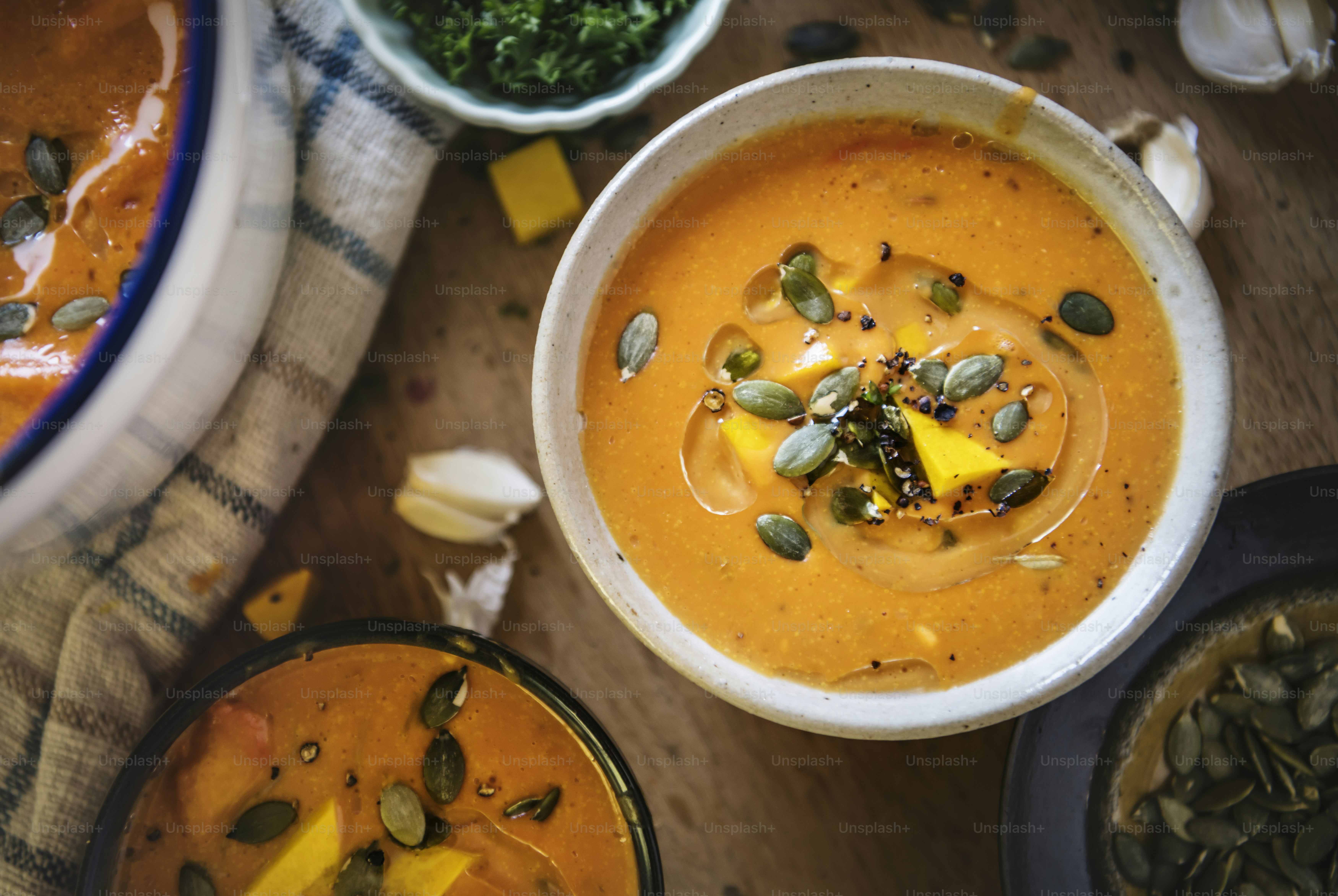 Kürbissuppe Foodfotografie Rezeptidee