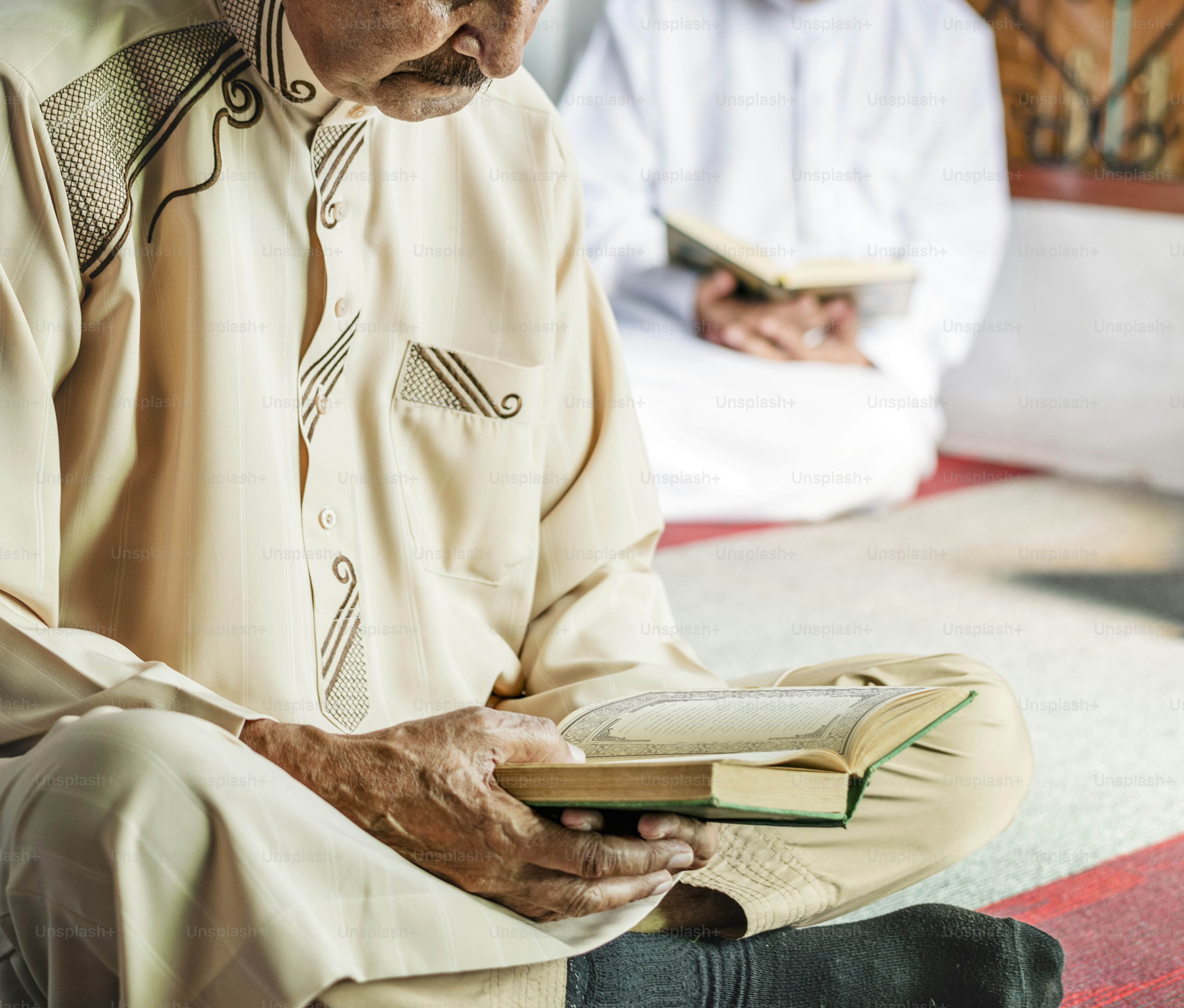Muslims reading from the quran