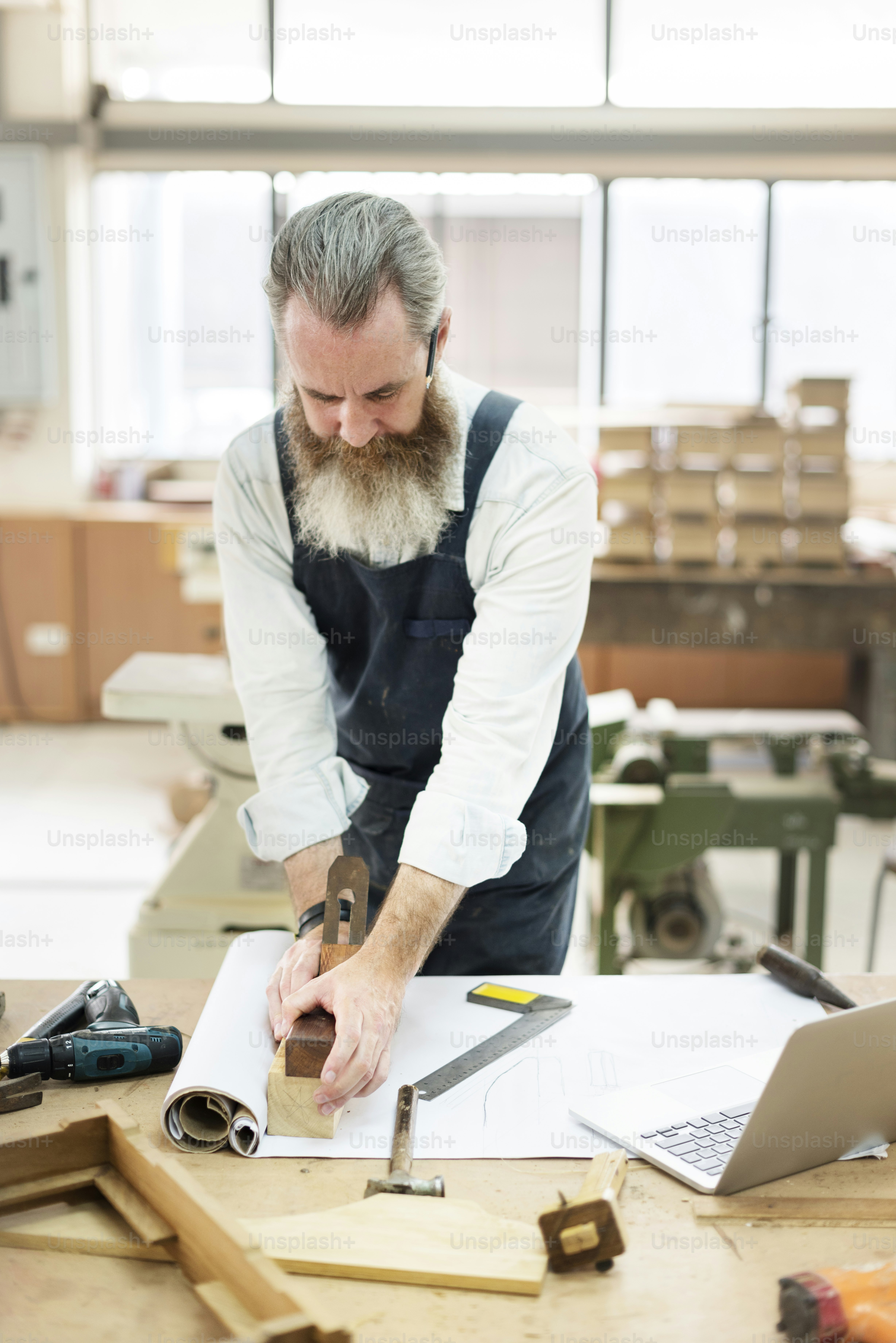 Carpenter Craftsman Handicraft Wooden Workshop Concept