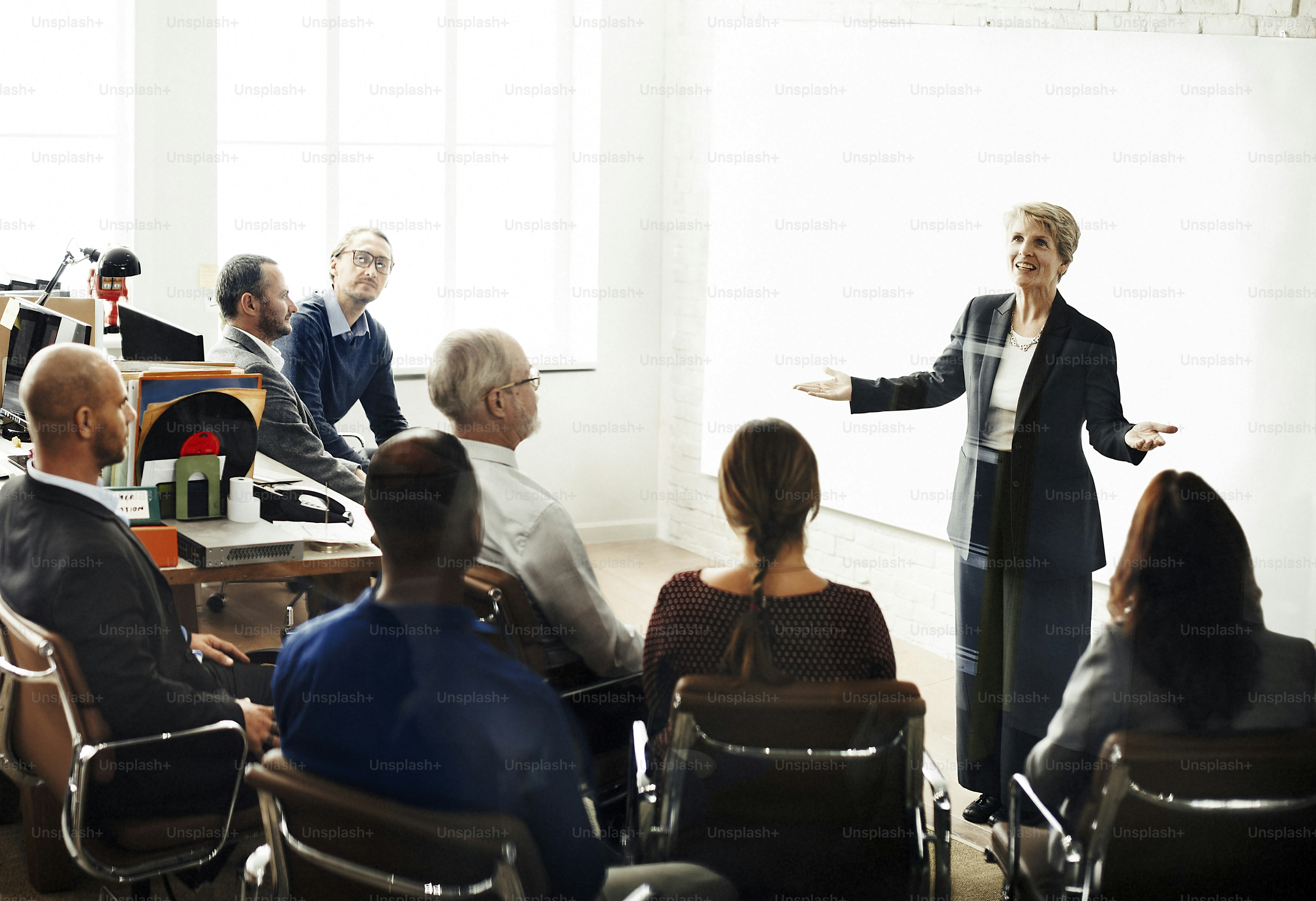 Conceito da conferência do seminário da reunião da equipe do negócio