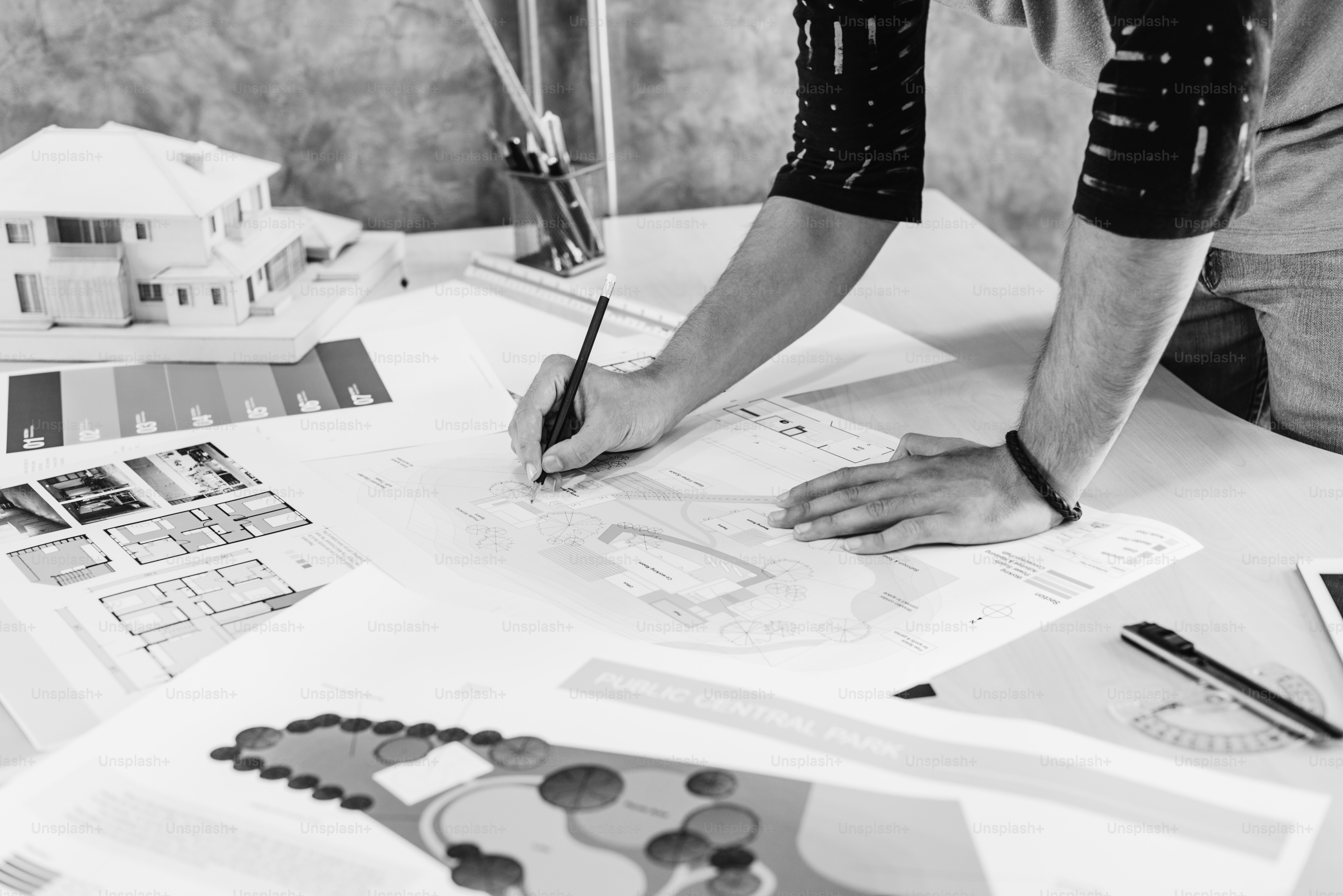 Design Studio Architect Creative Occupation Blueprint Concept