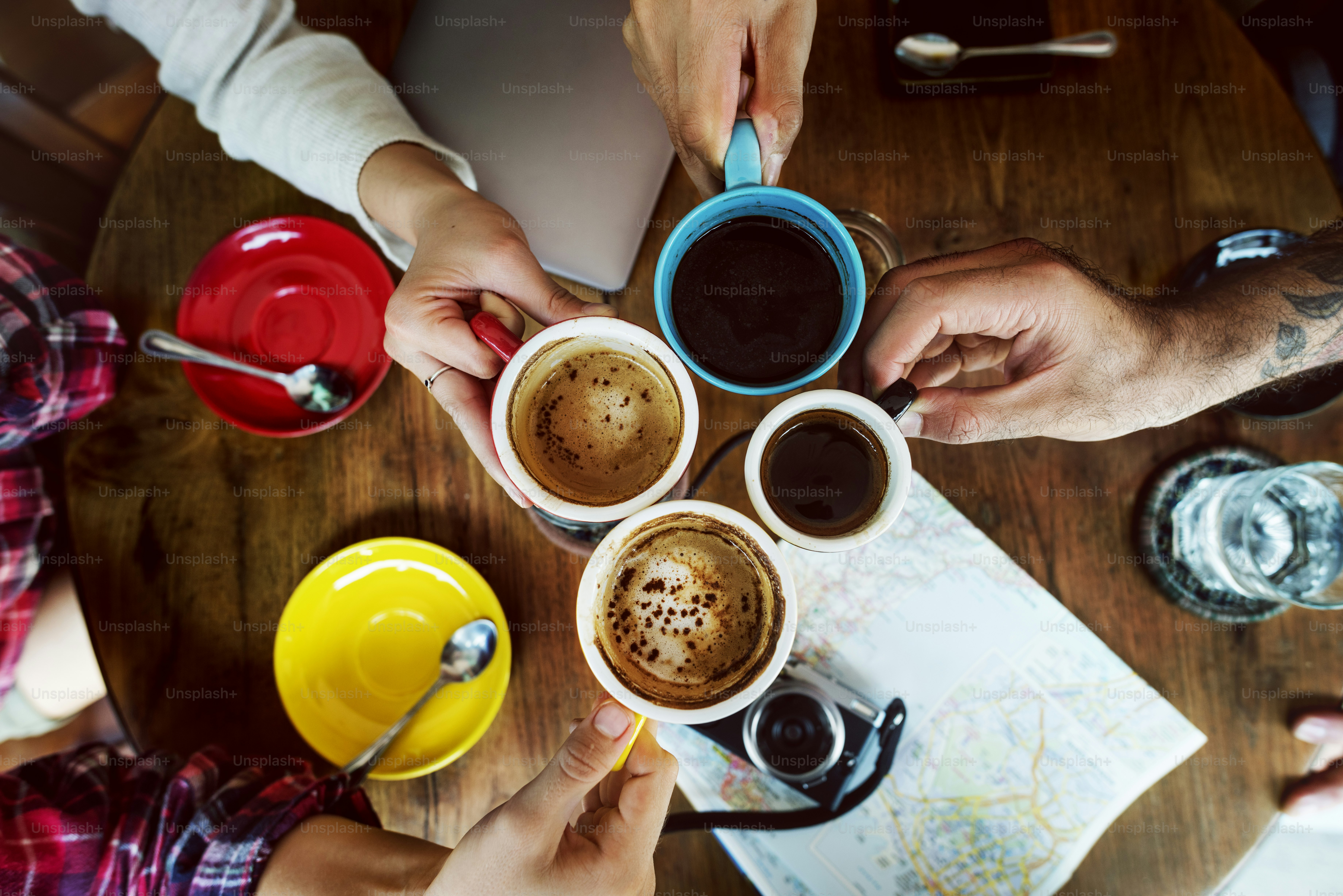Camping Coffee Break Togetherness Friendship Concept