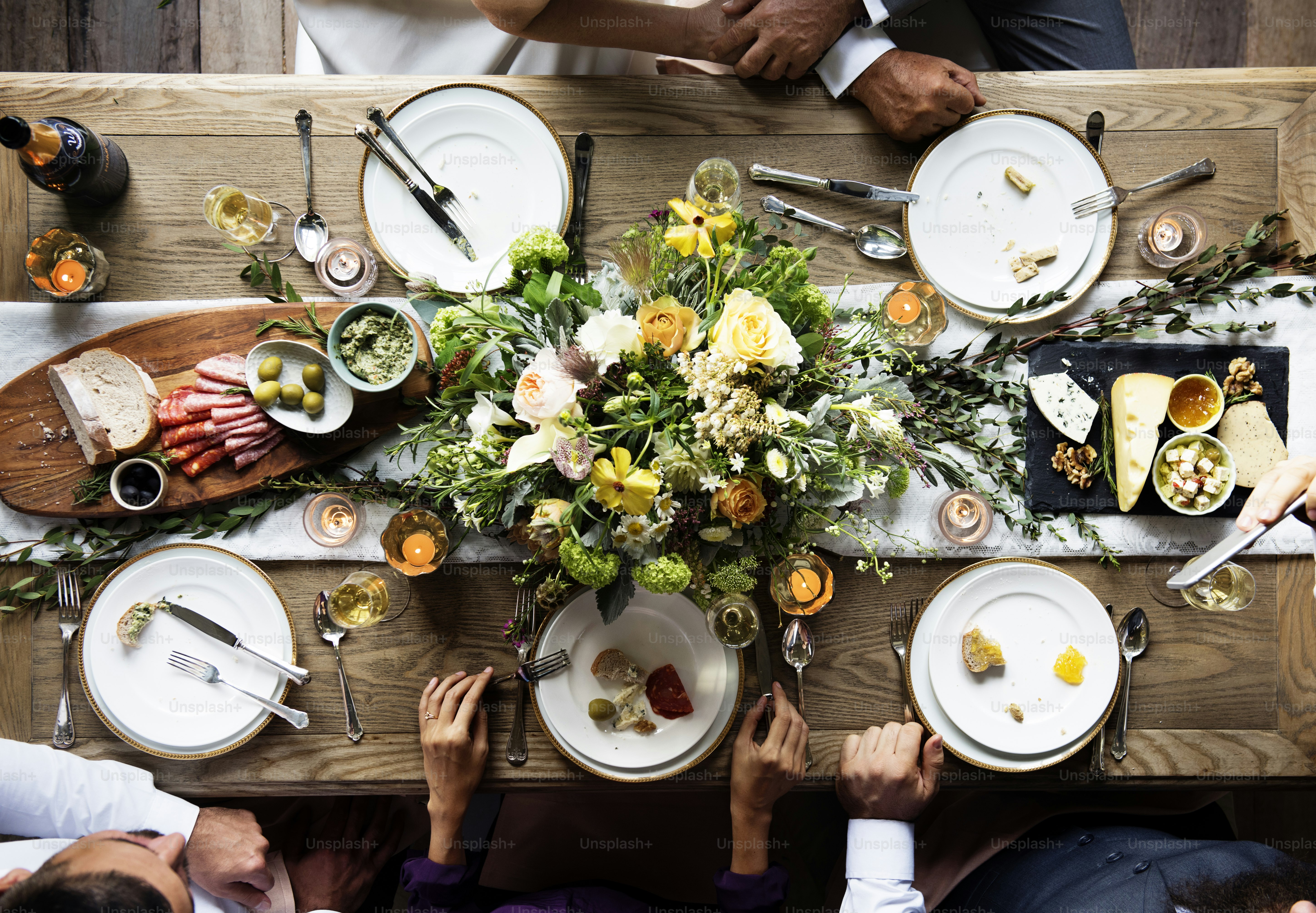 Group of Diverse Friends Gathering Having Food Together
