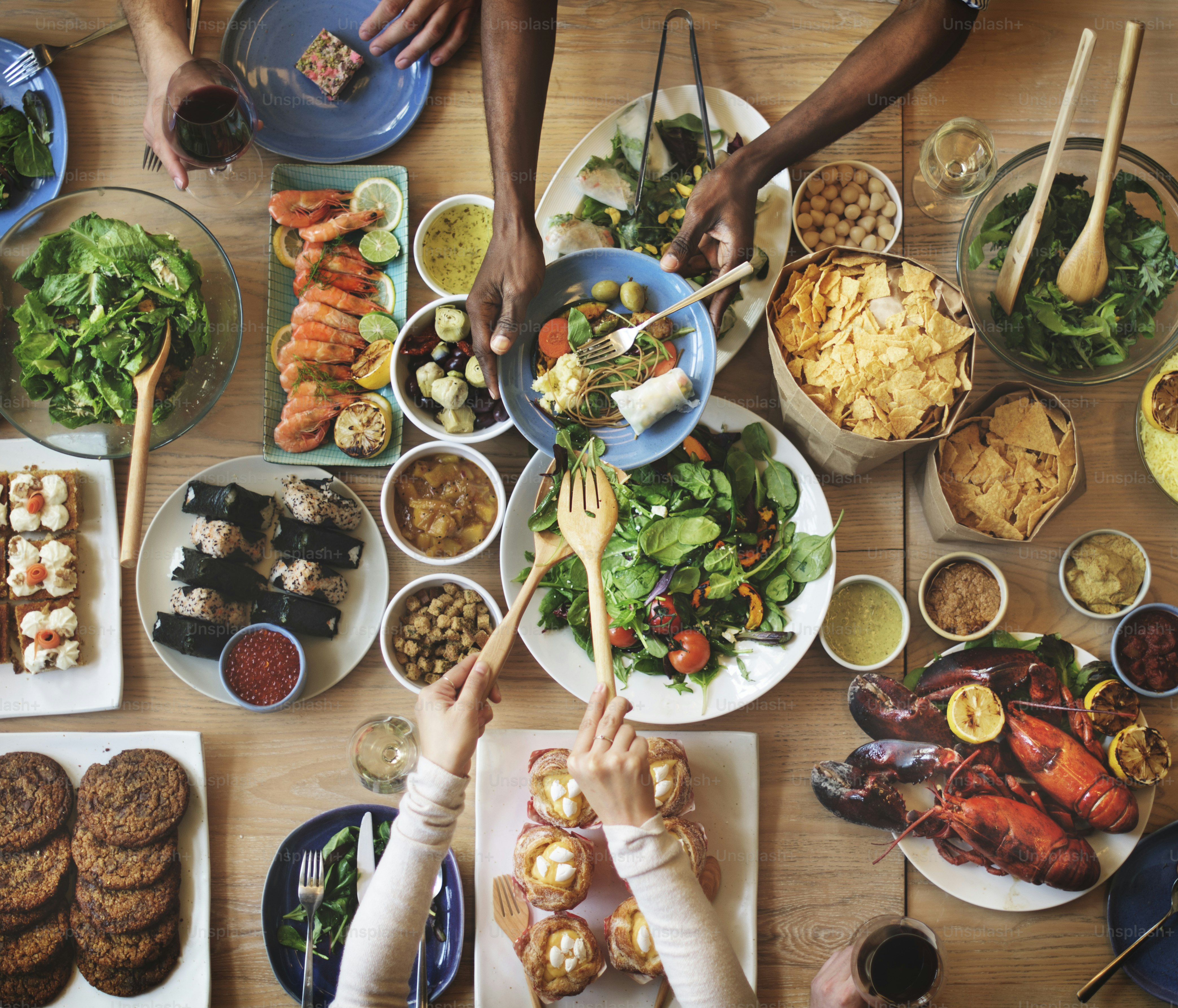 Brunch Choice Crowd Dining Food Options Eating Concept photo – Brunch