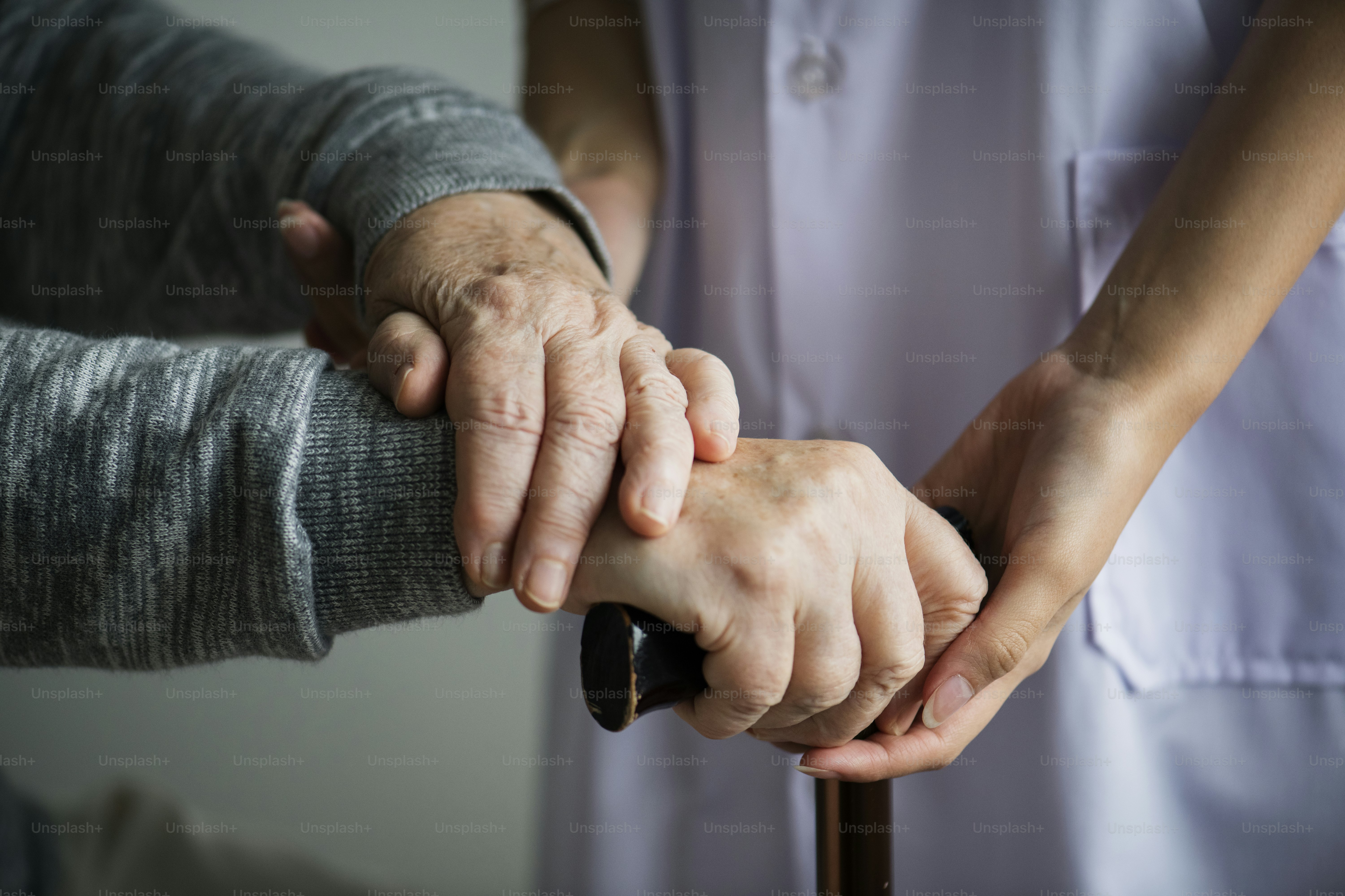 Closeup of a support hands