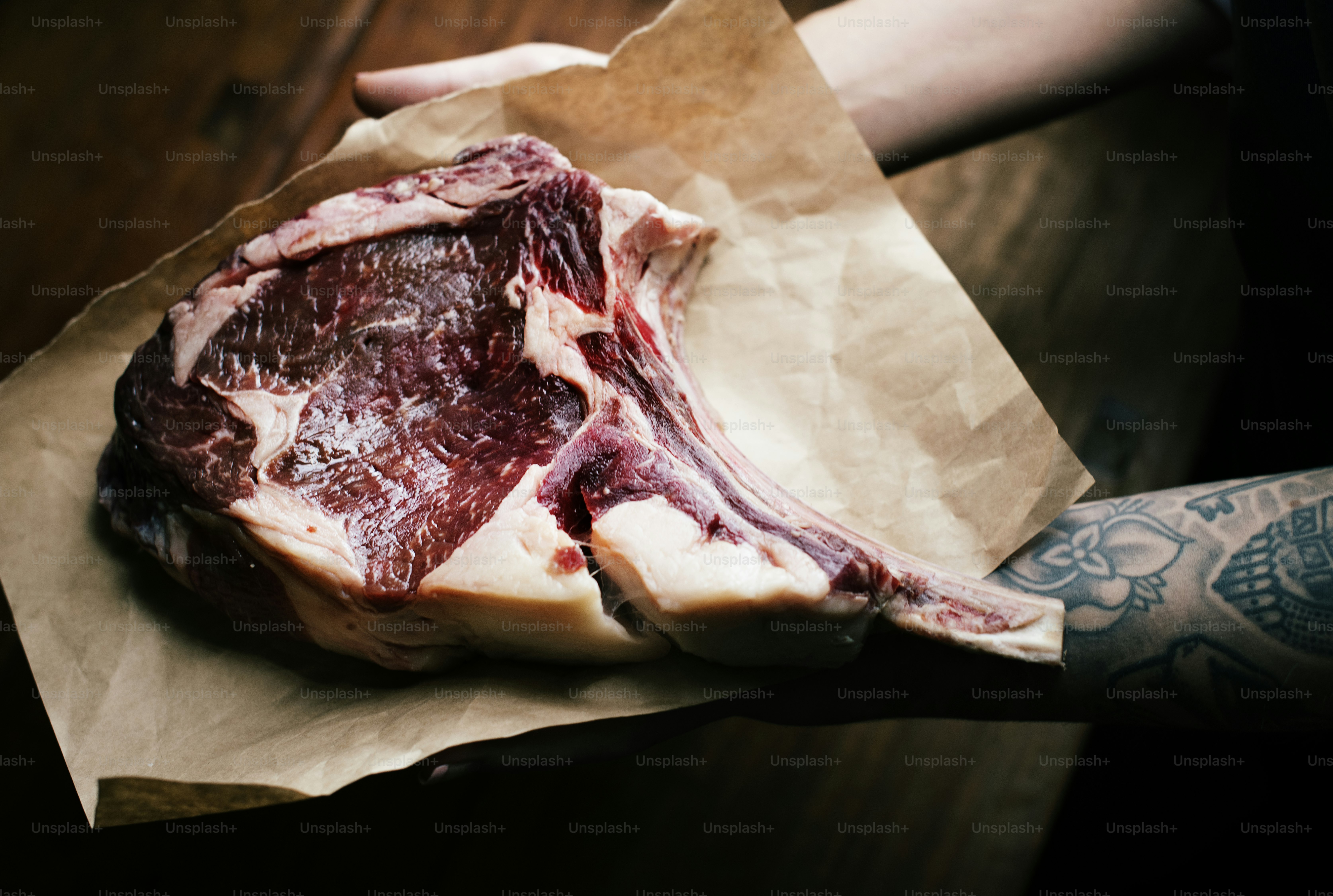 Tomahawk steak food photography recipe idea
