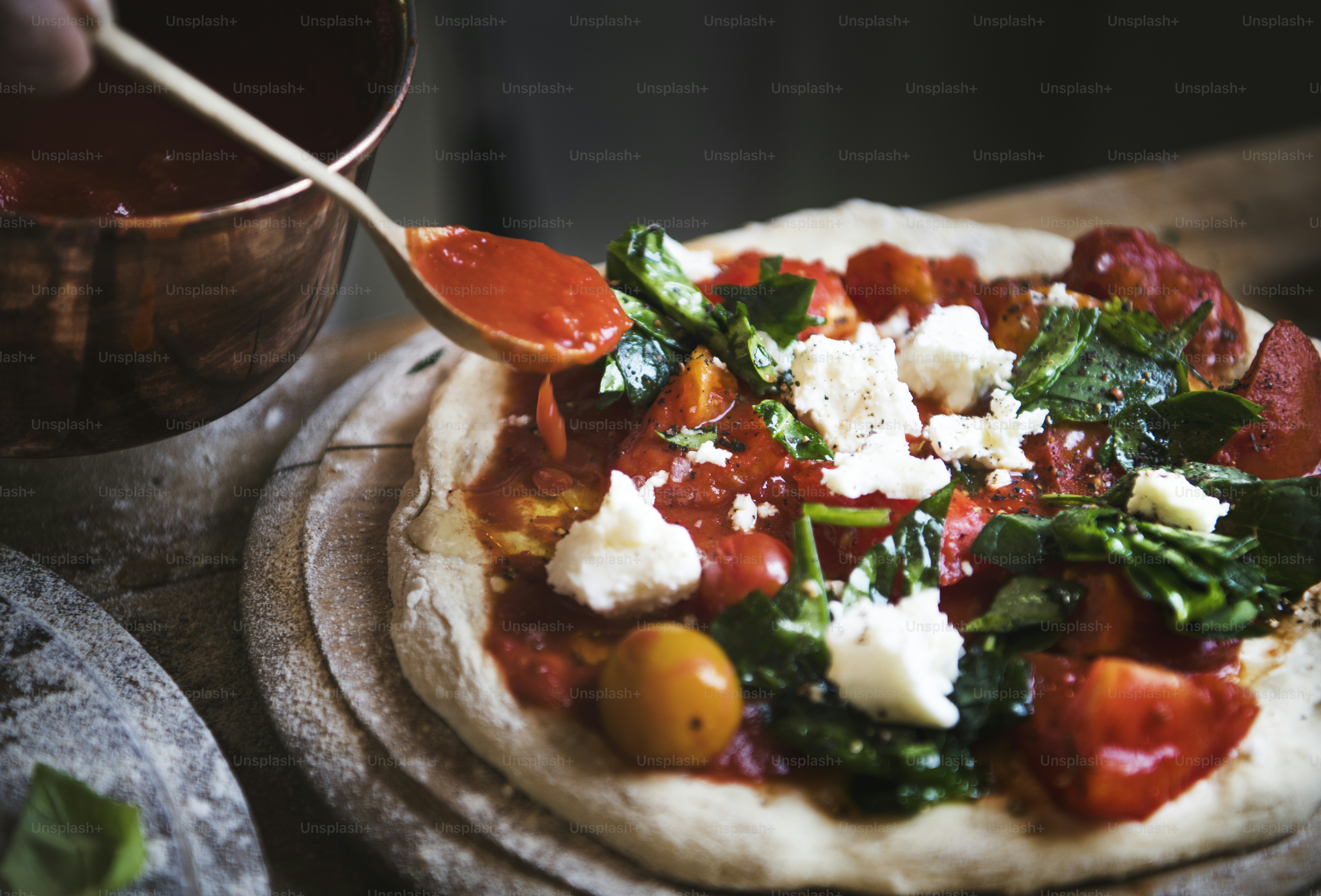 Hausgemachte Pizza Food Fotografie Rezeptidee