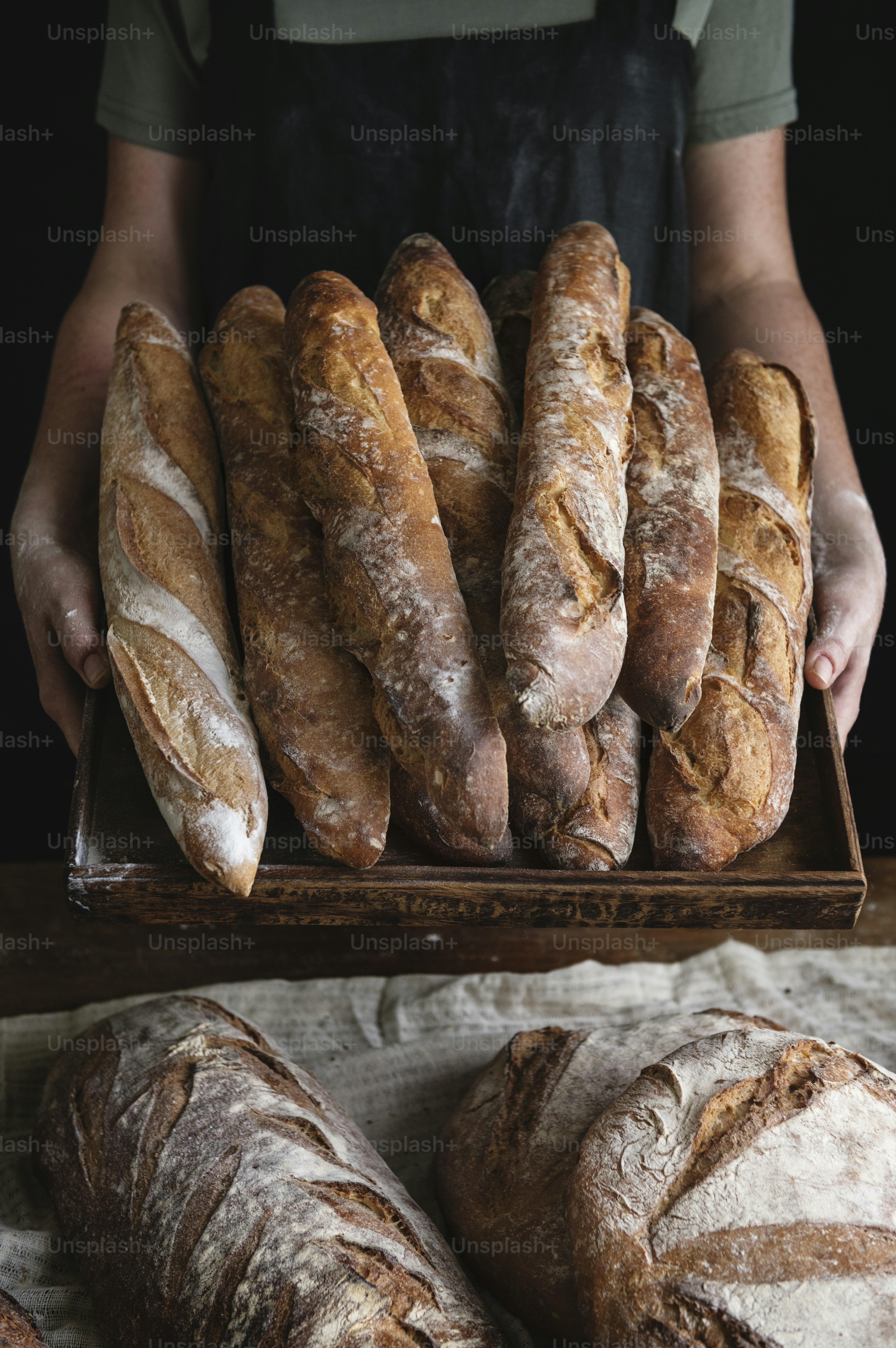 Idea de receta de fotografía de comida de pan de masa madre casera