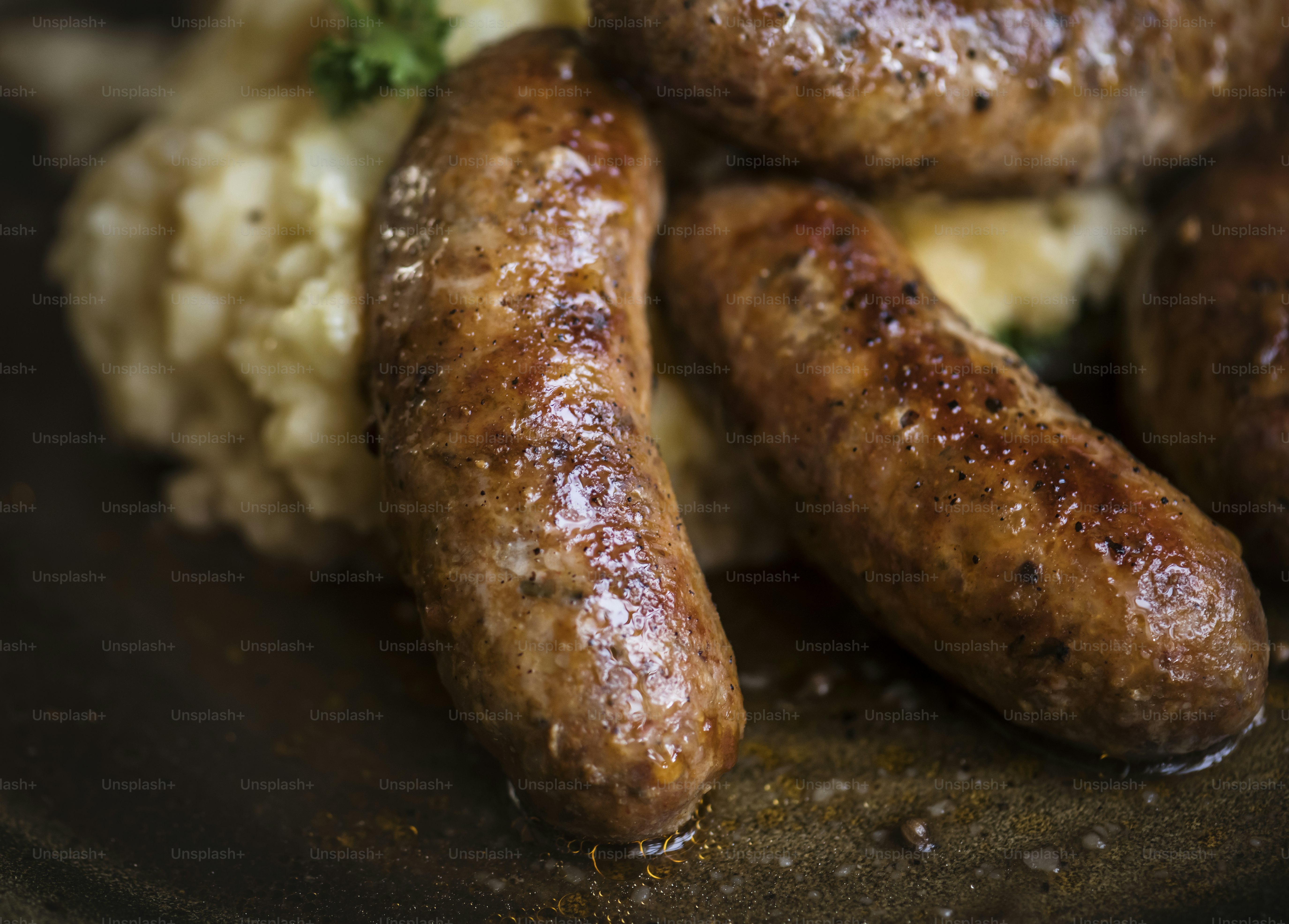 Bangers and mash food photography recipe idea