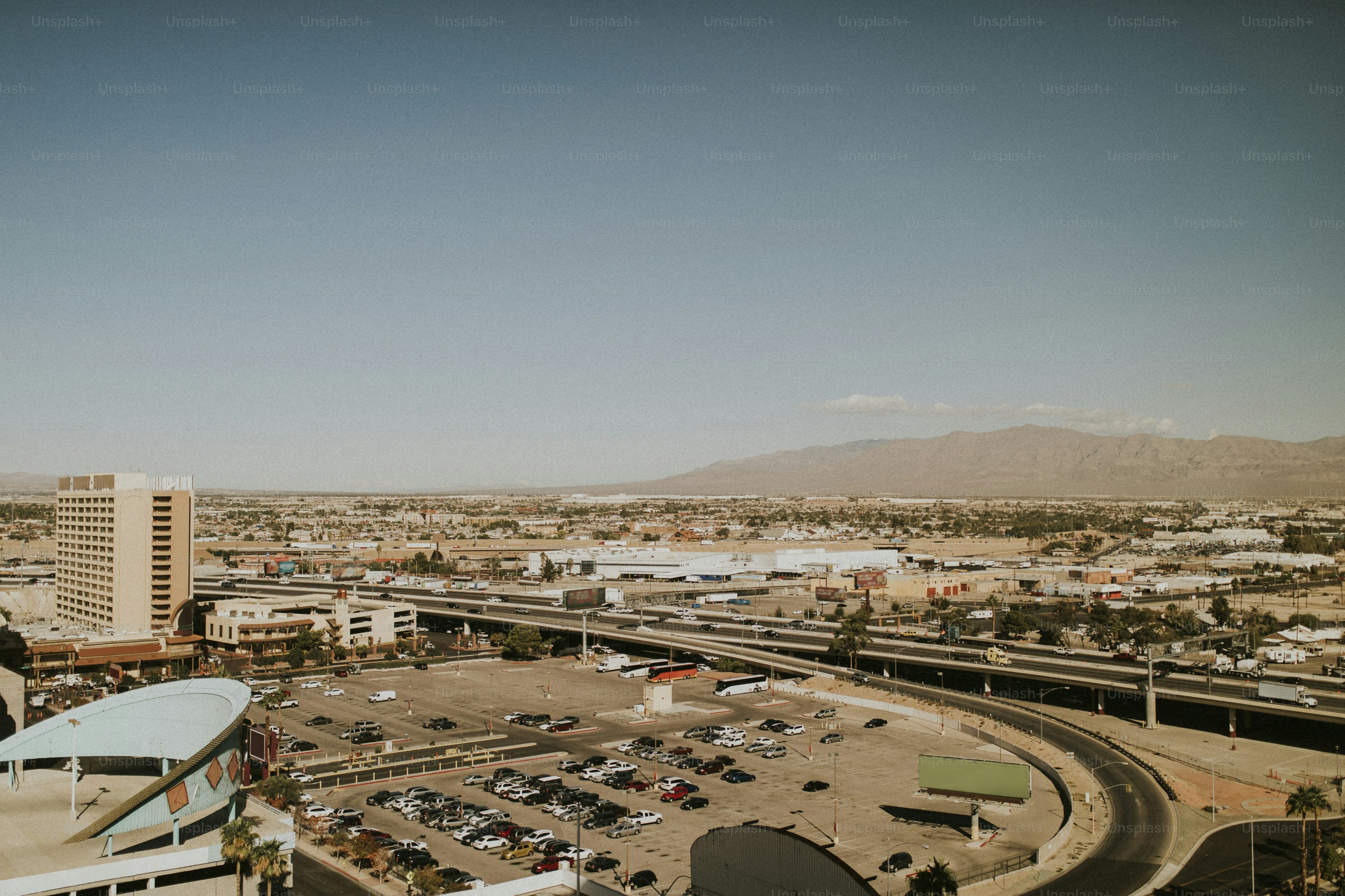 View of car park in a city