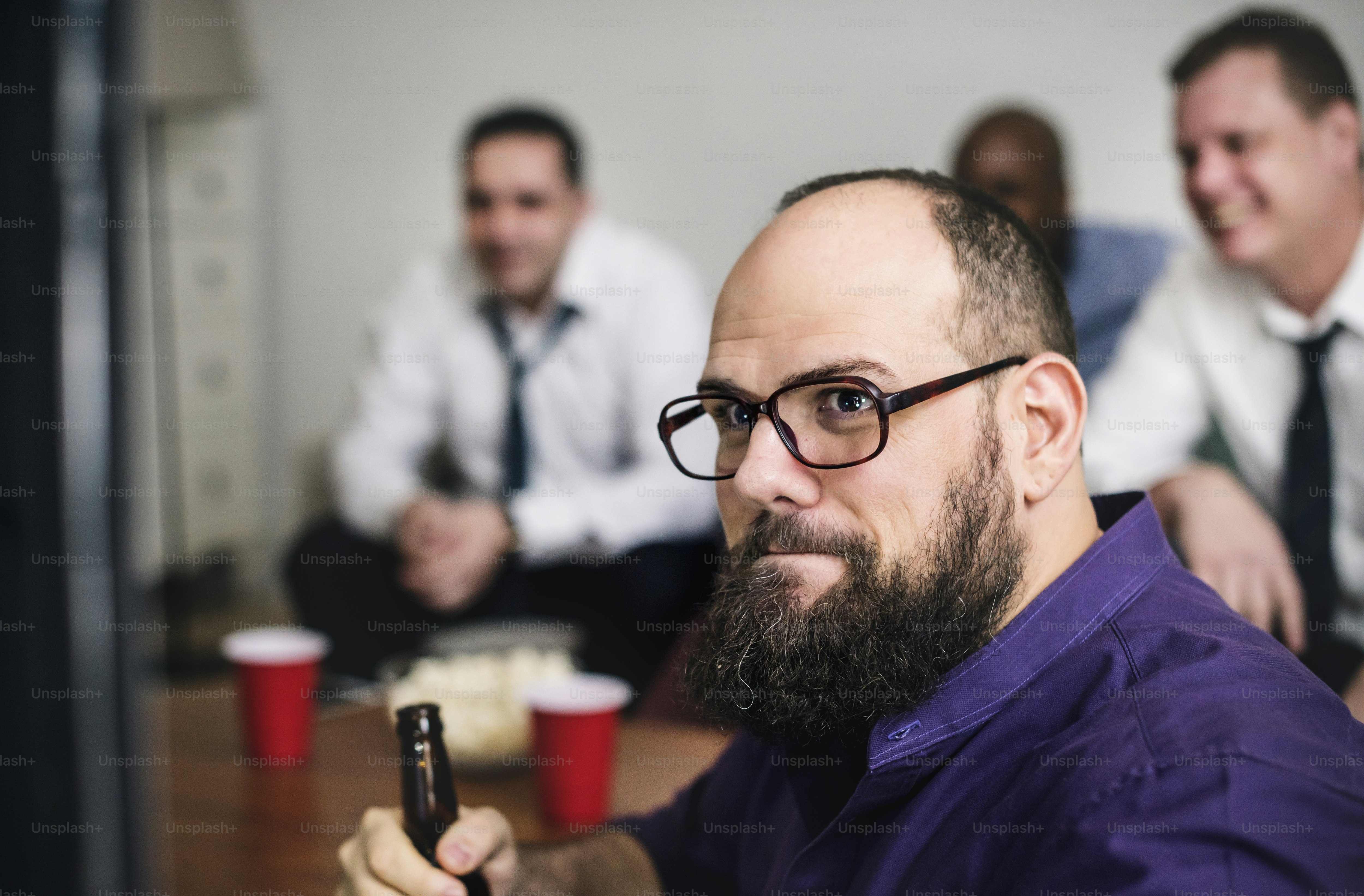 Friends cheering sport league together