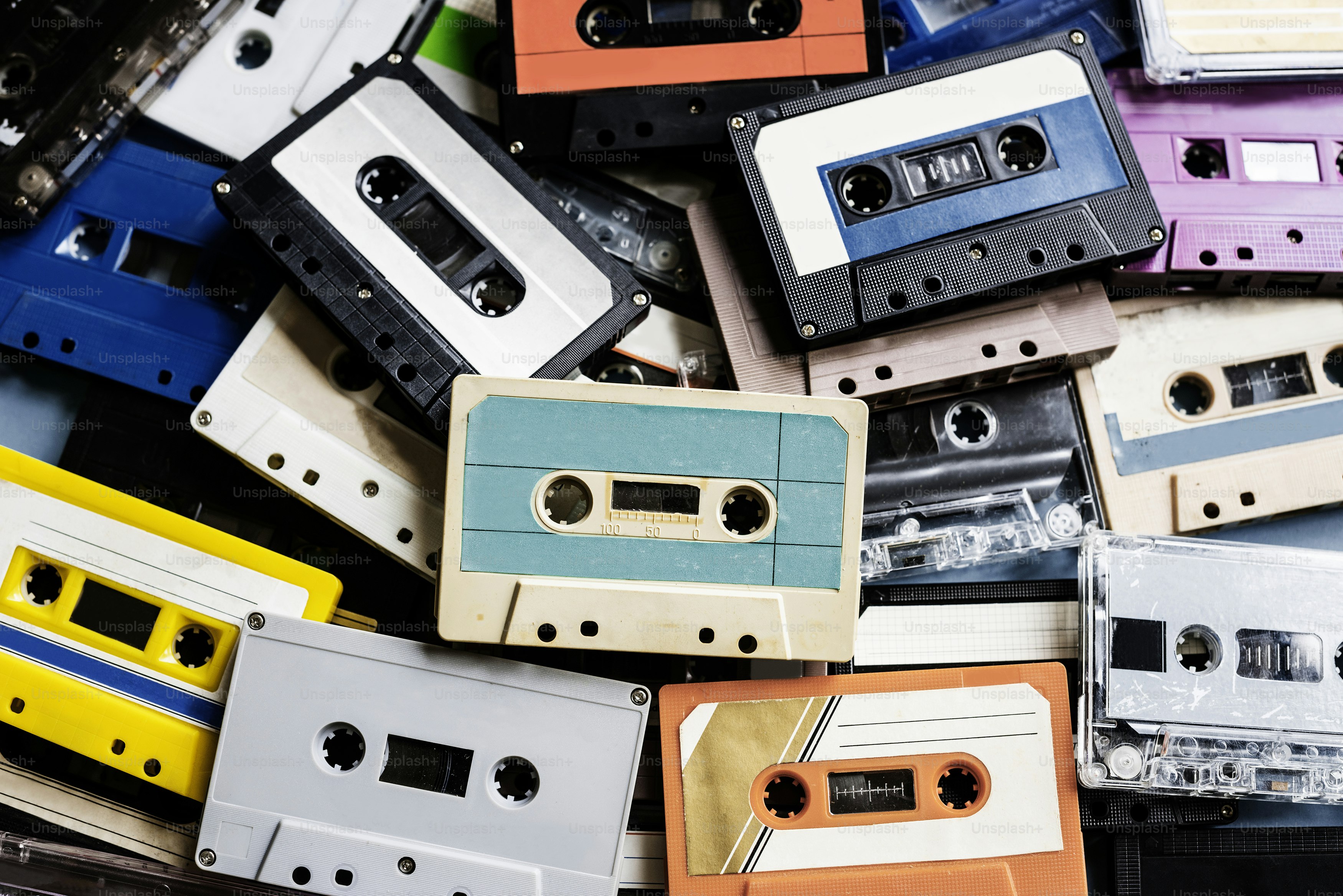 Cassette tape vintage style collection