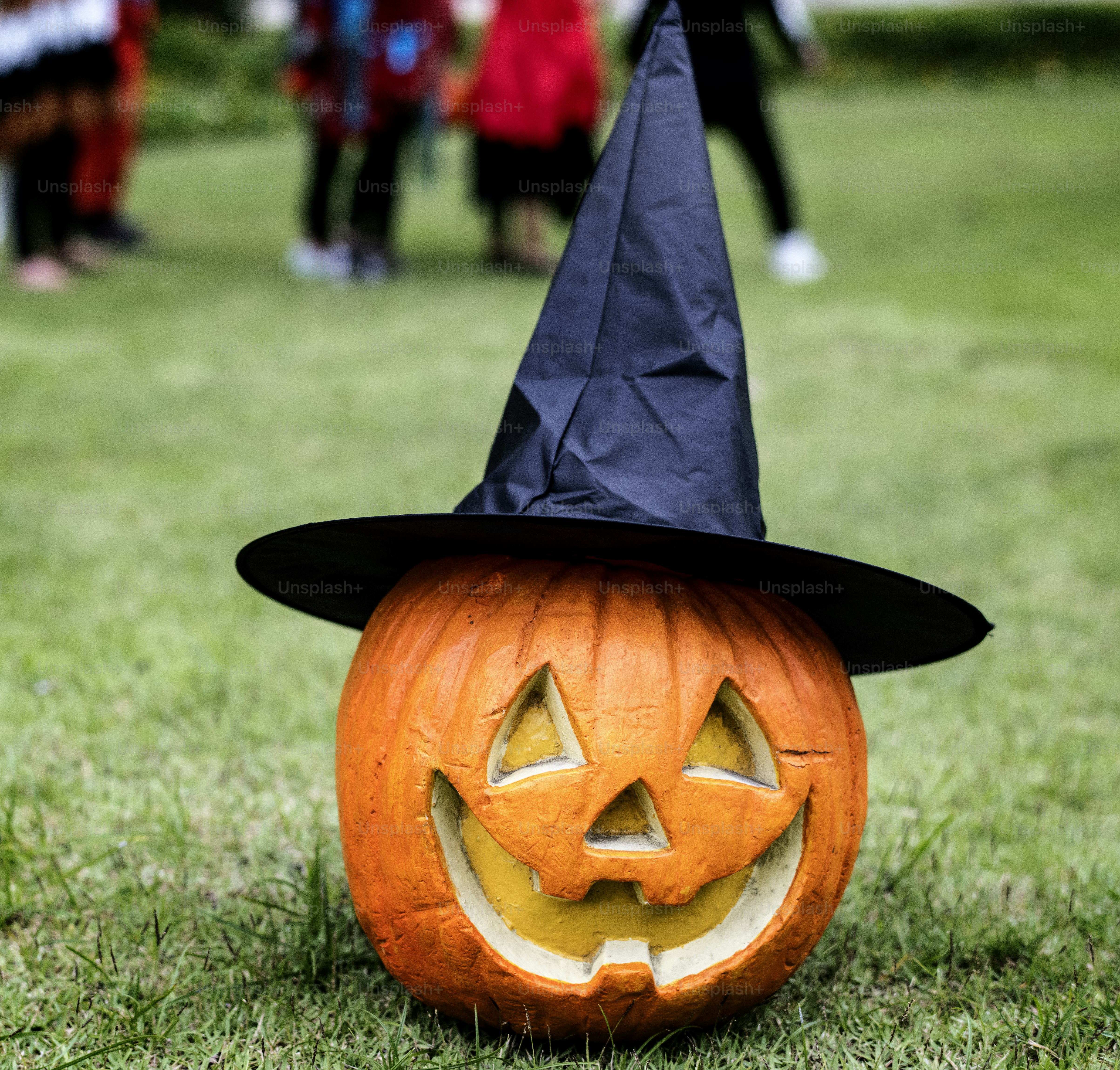 Citrouilles et décorations d’Halloween à l’extérieur