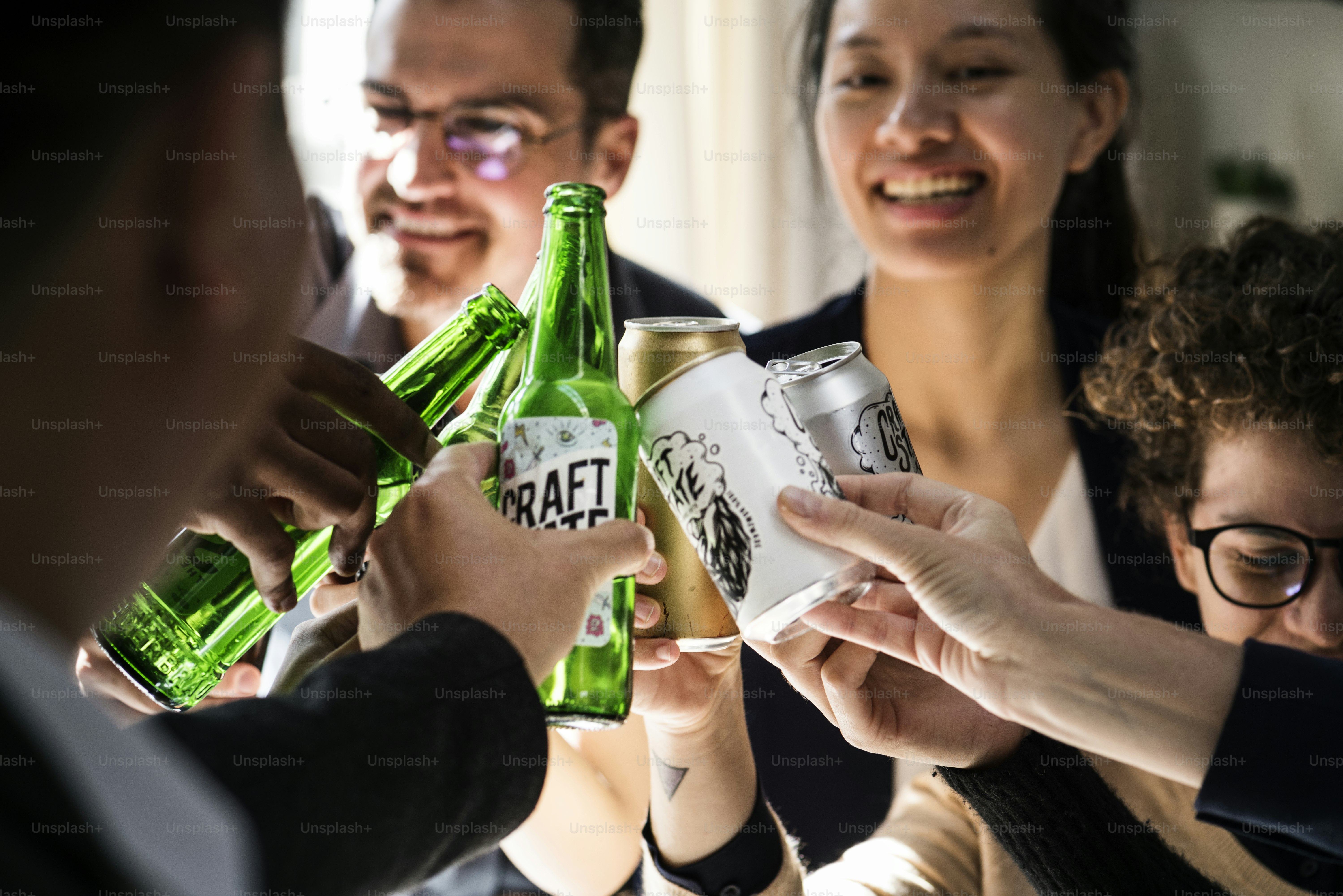 Business people celebrating their success