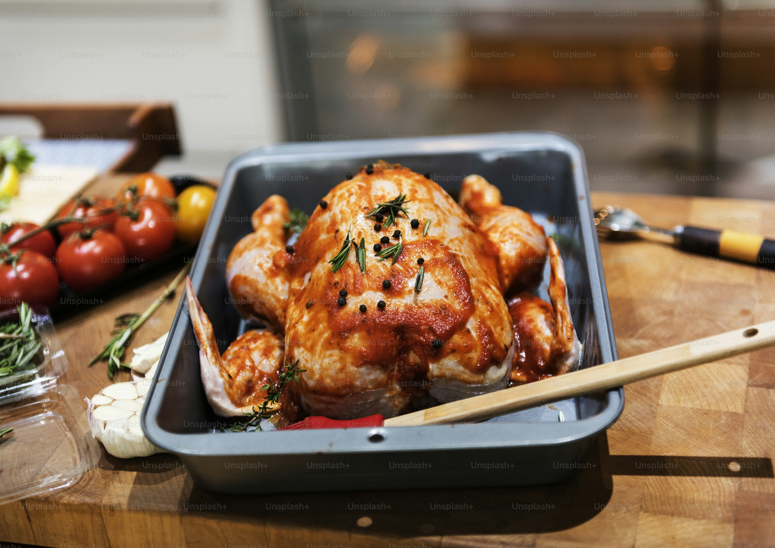 Poulet rôti aux herbes