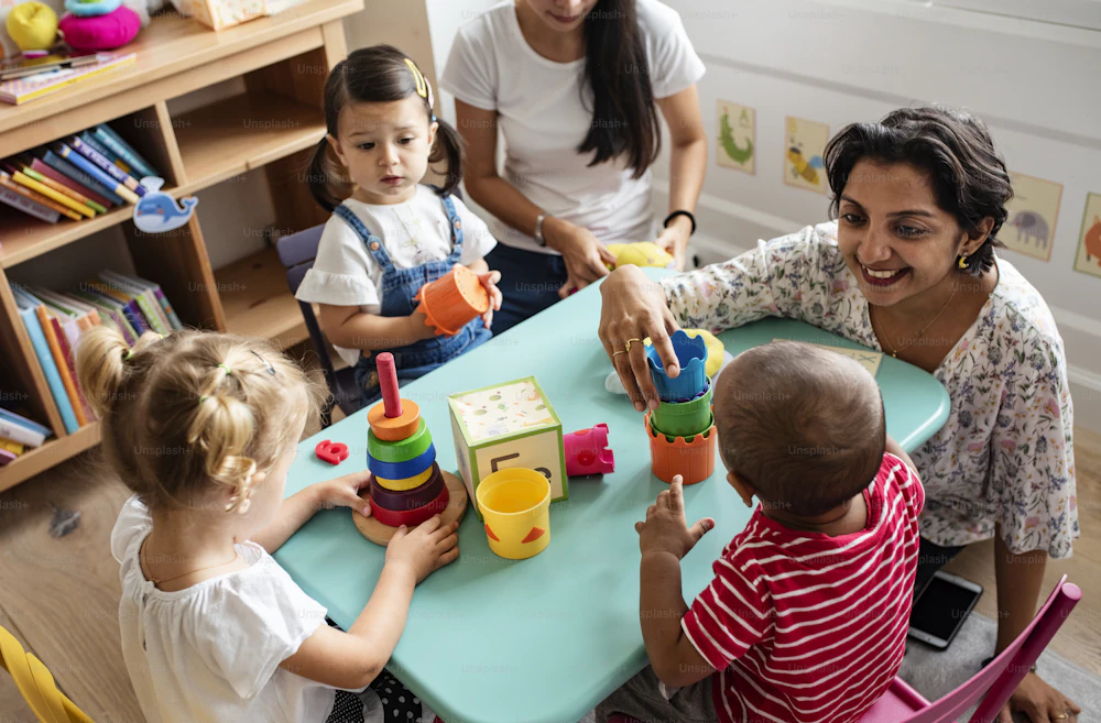 Enfants à la crèche
