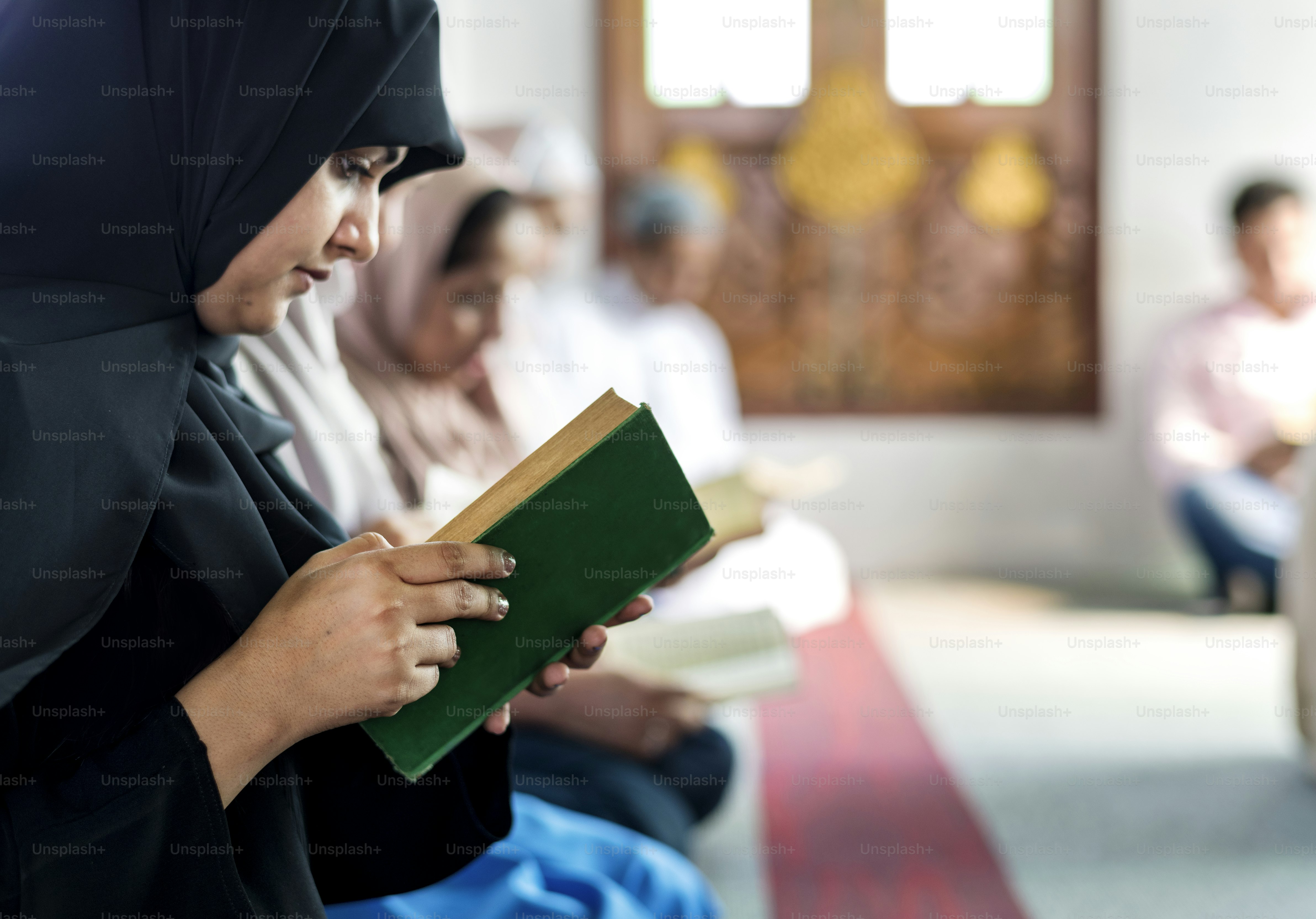 Muslims reading from the quran