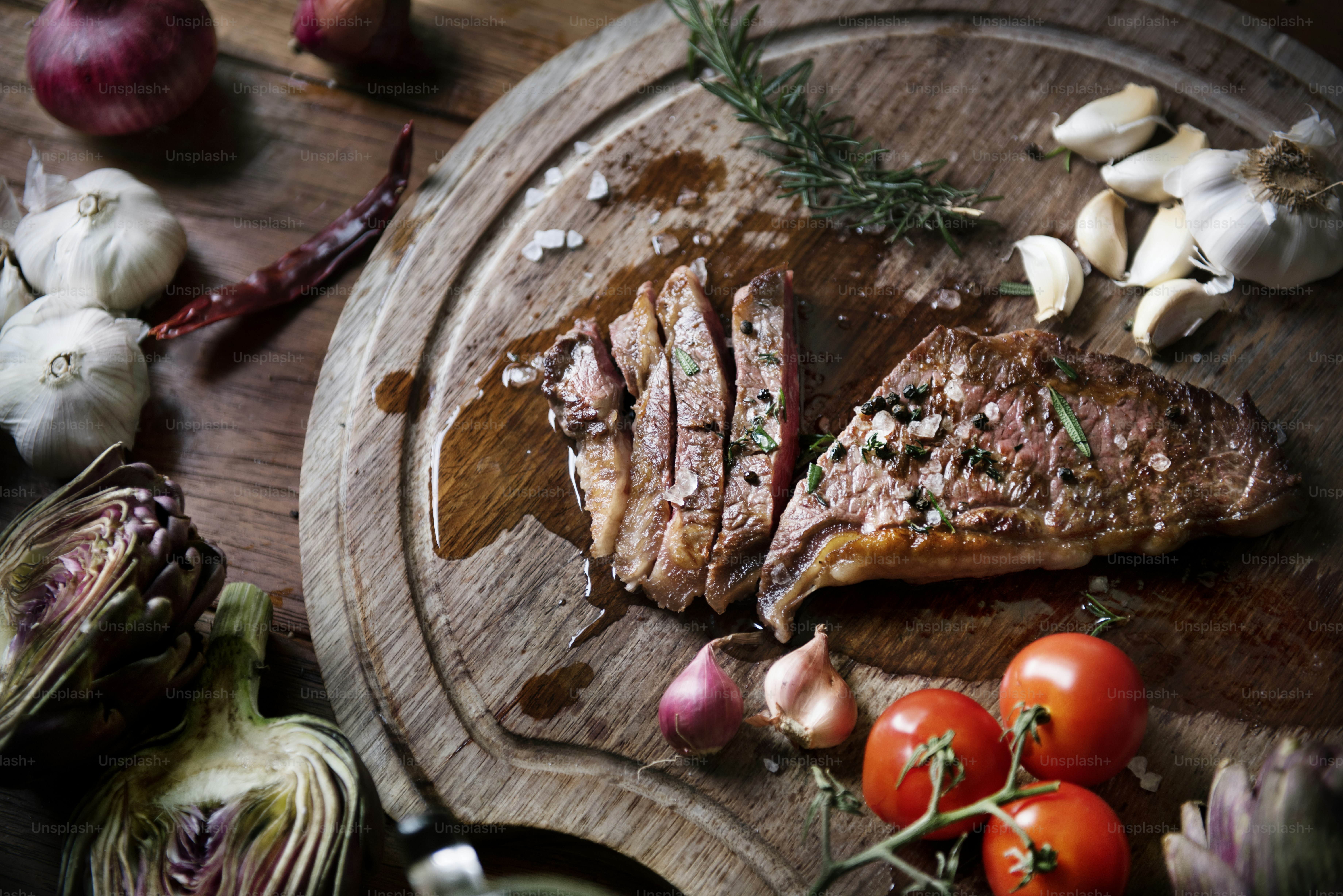 Grilled rib eye food photography recipe idea