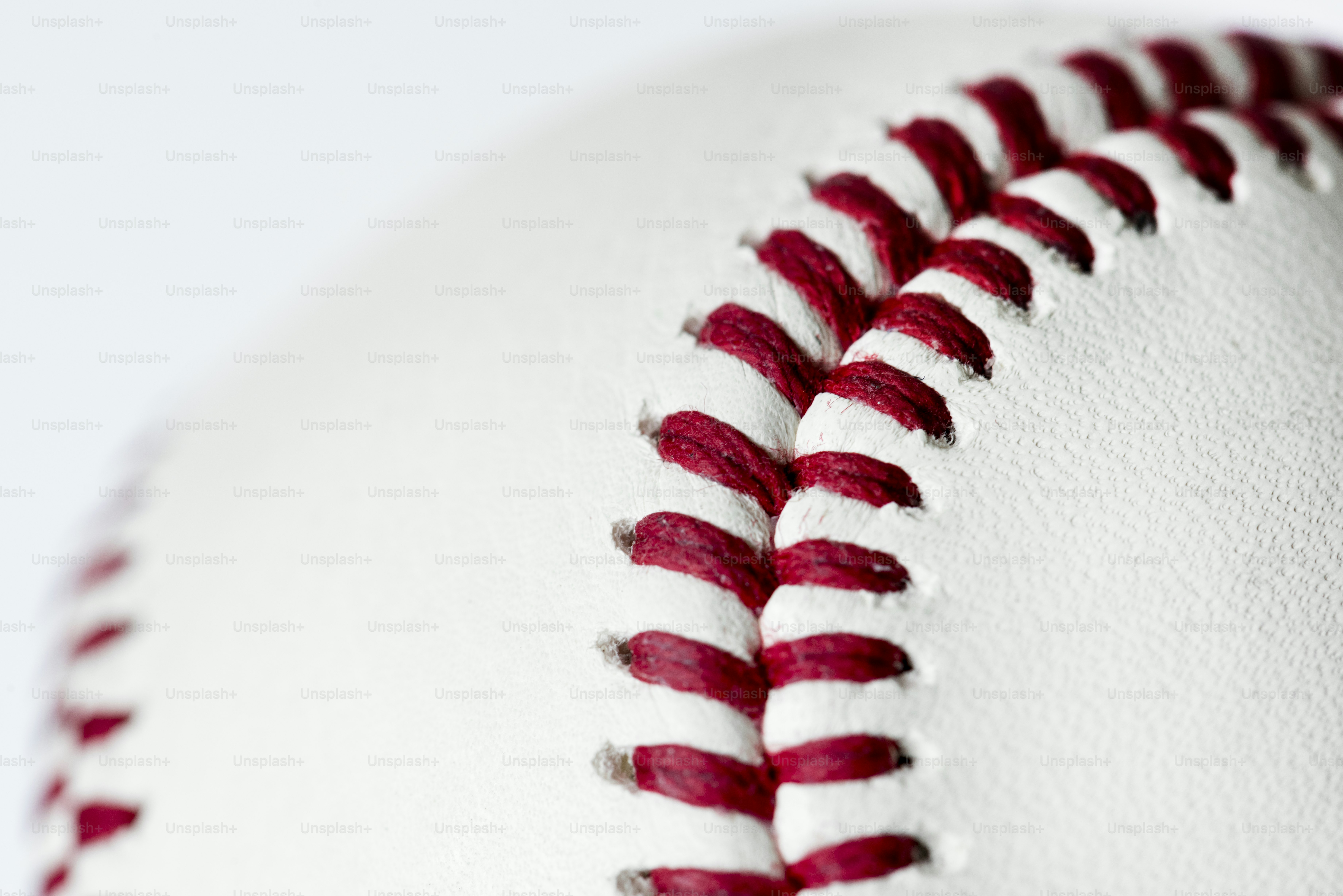 Closeup of baseball isolated on background