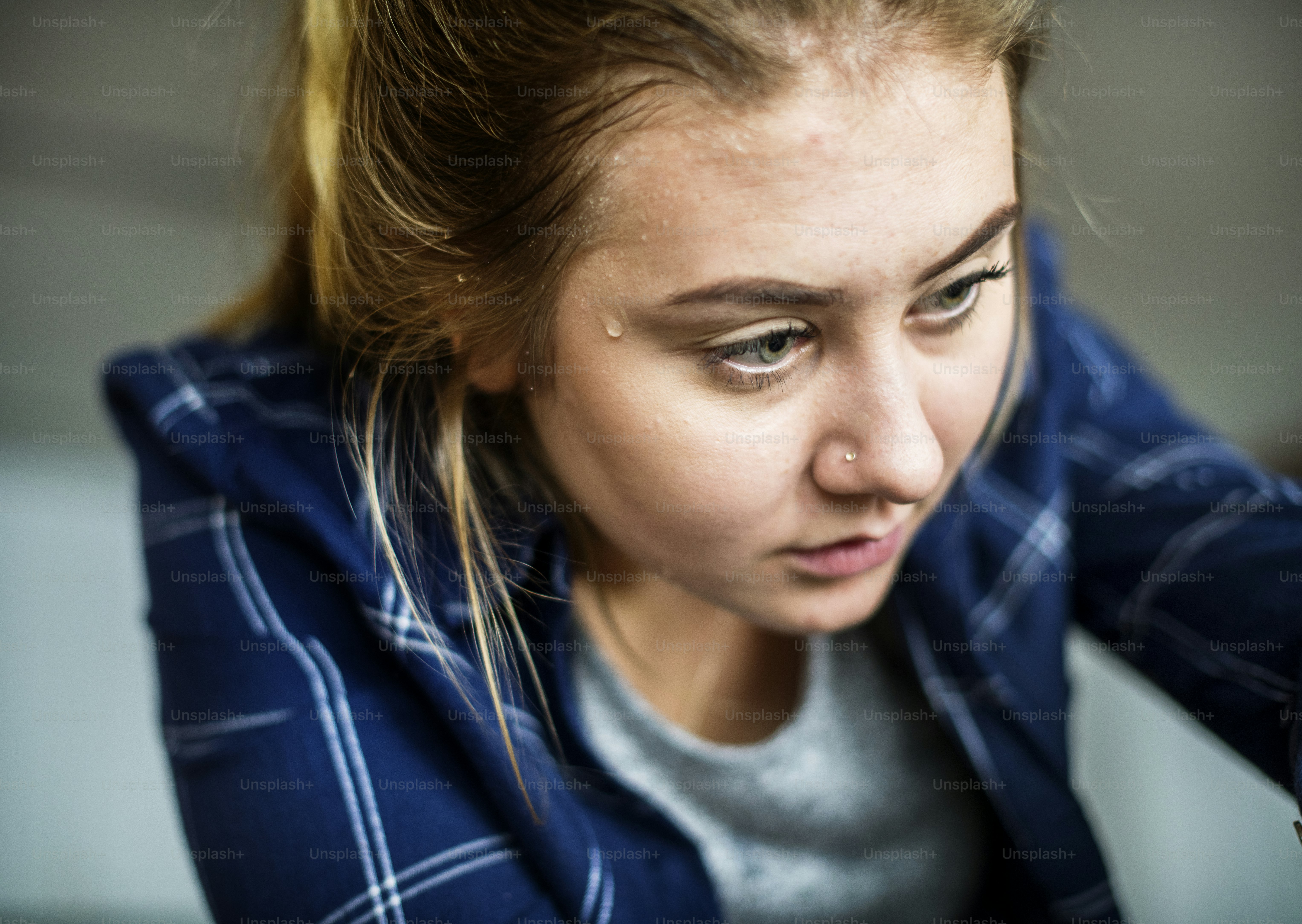 Portrait of white woman