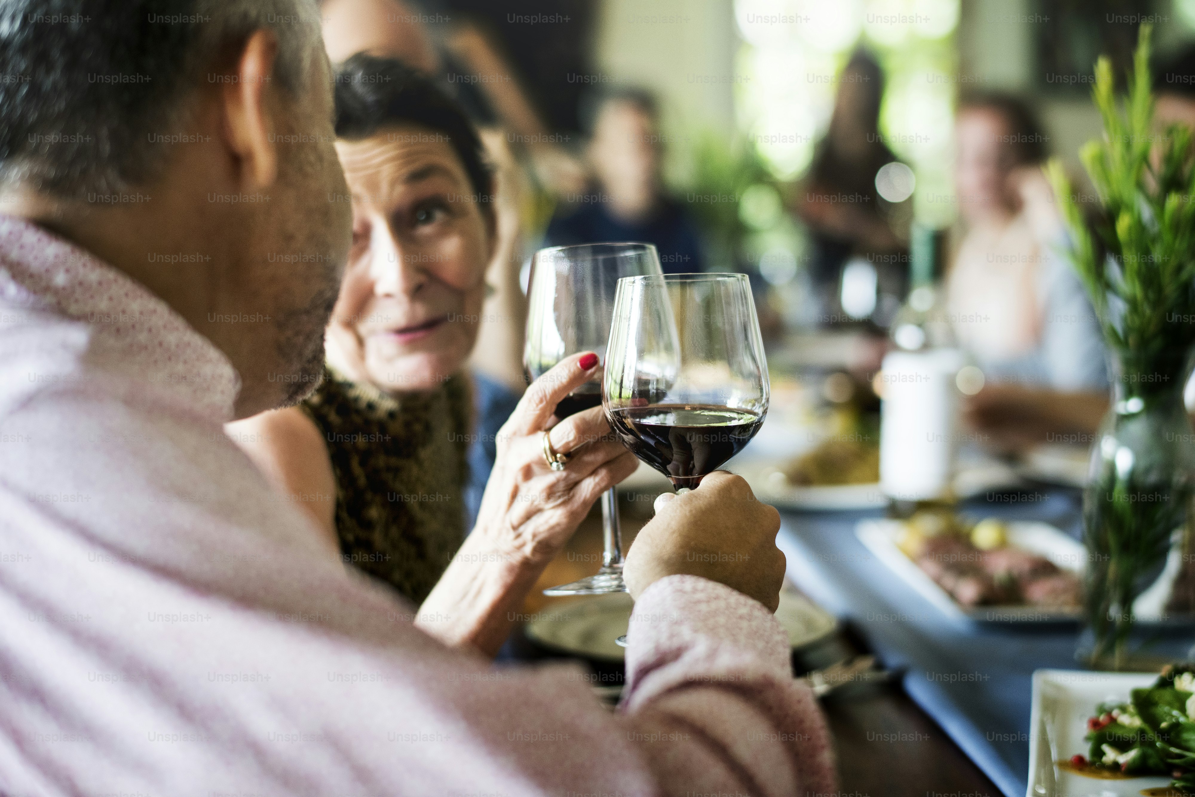Group of diverse friends are celebrating together