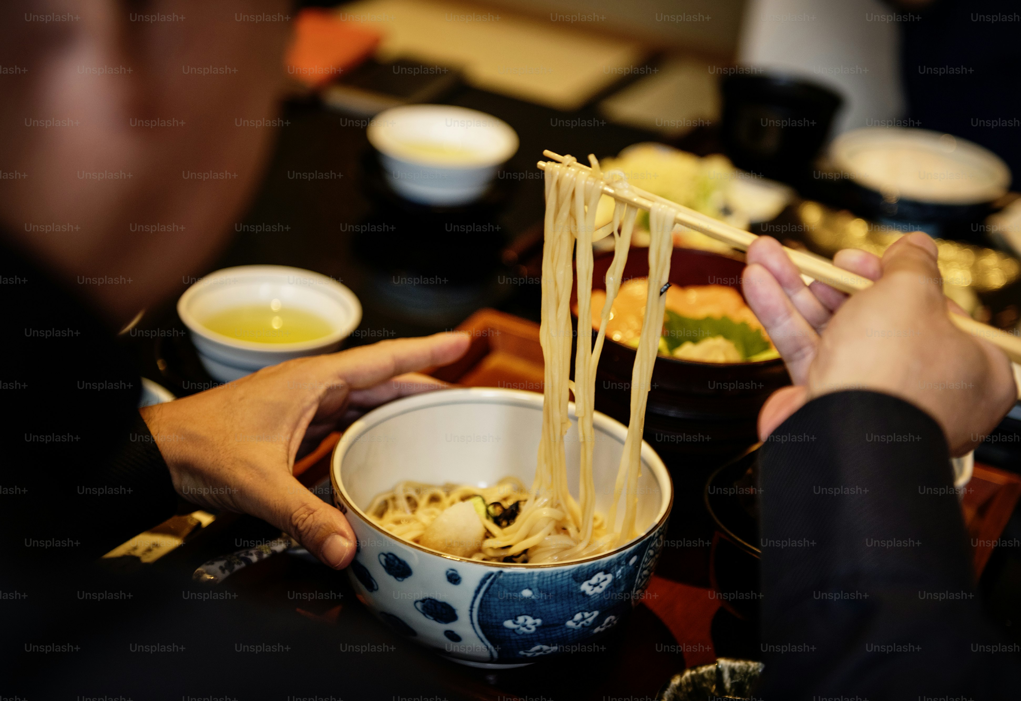 Fideos soba, comida japonesa, cocina