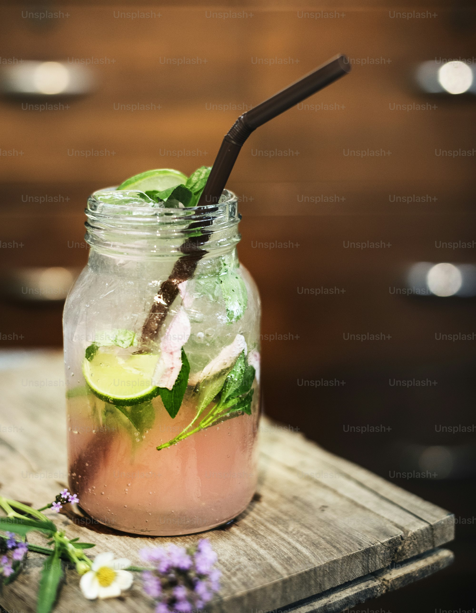 Close up of infused water