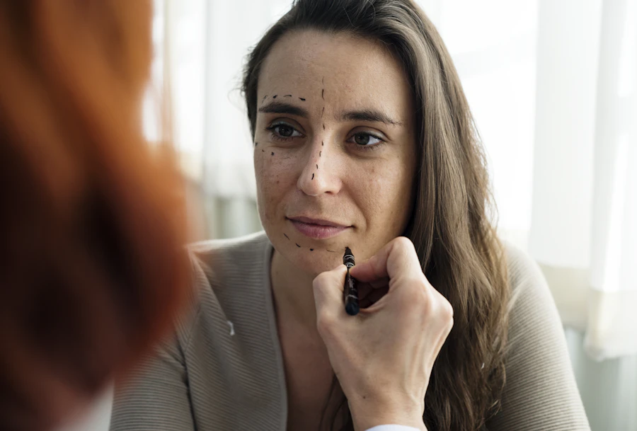 Plastic surgery preparation in a clinic