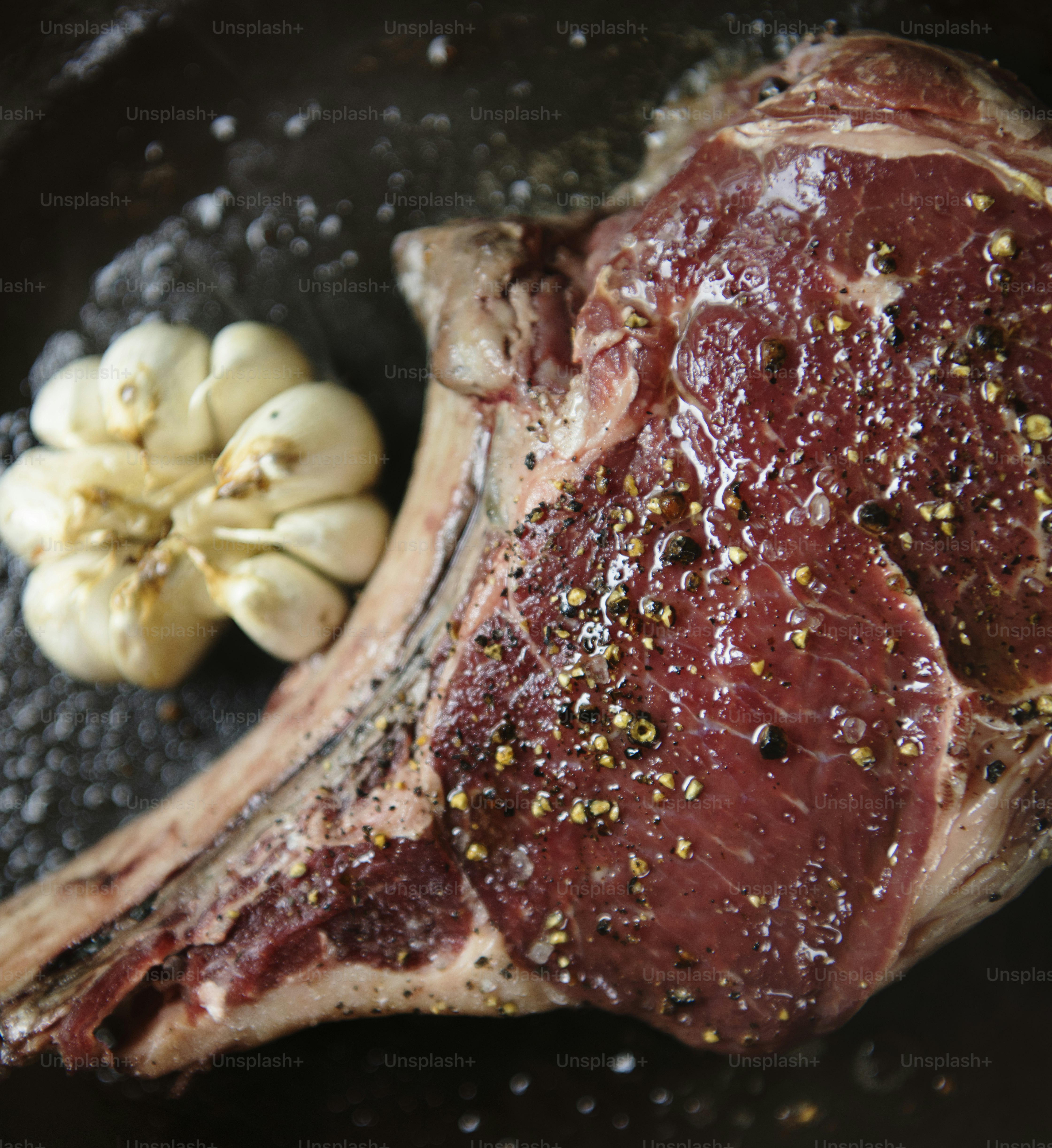 Close up of beef cooking food photography recipe idea