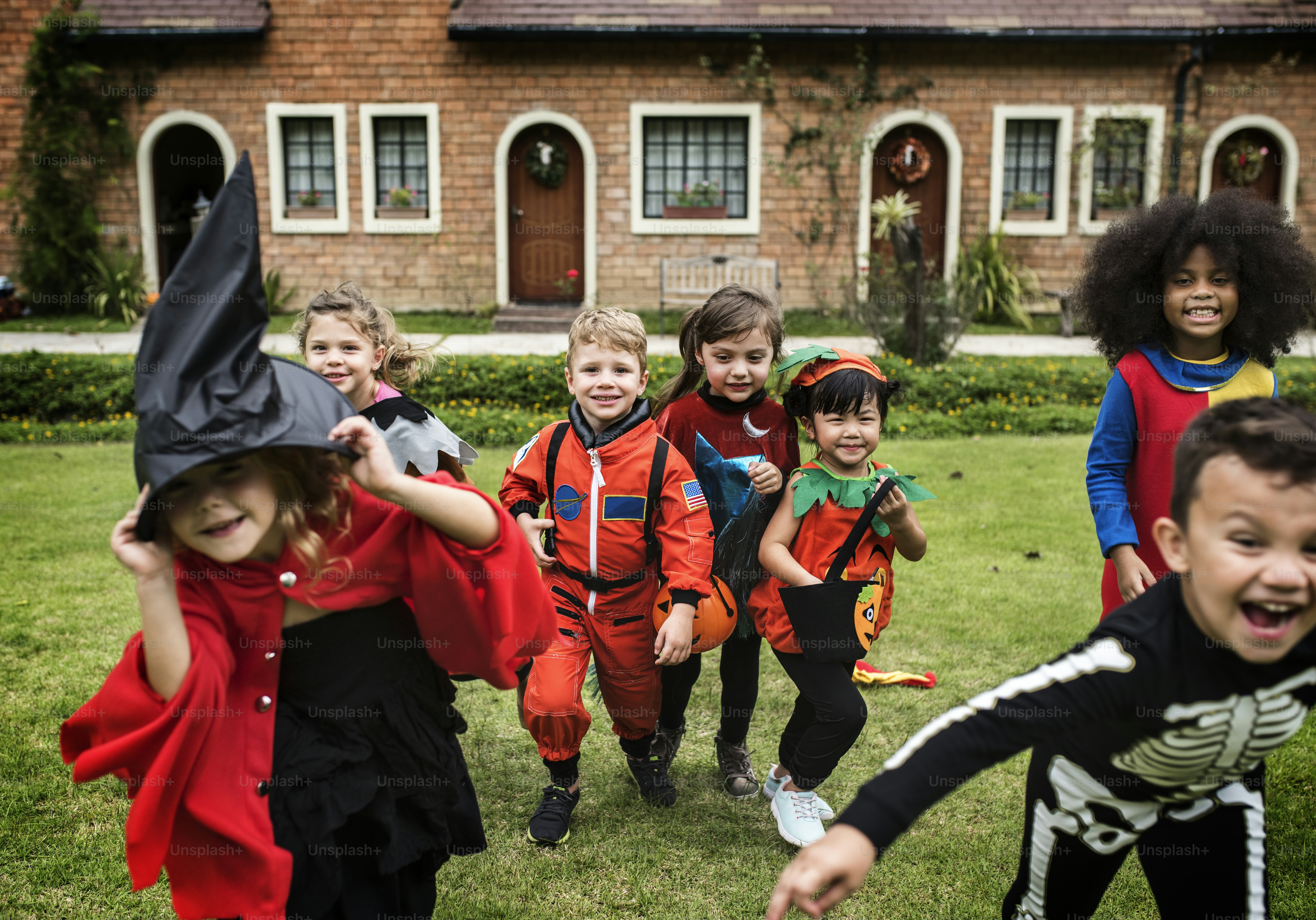 Little kids at a Halloween party